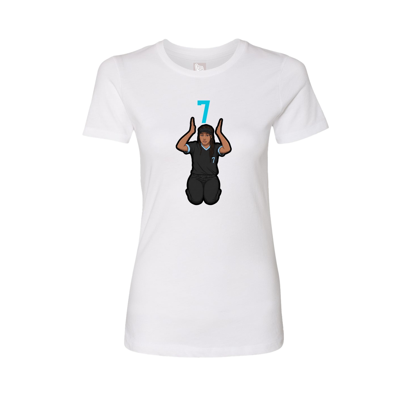 Womens Tee — Number Top in White