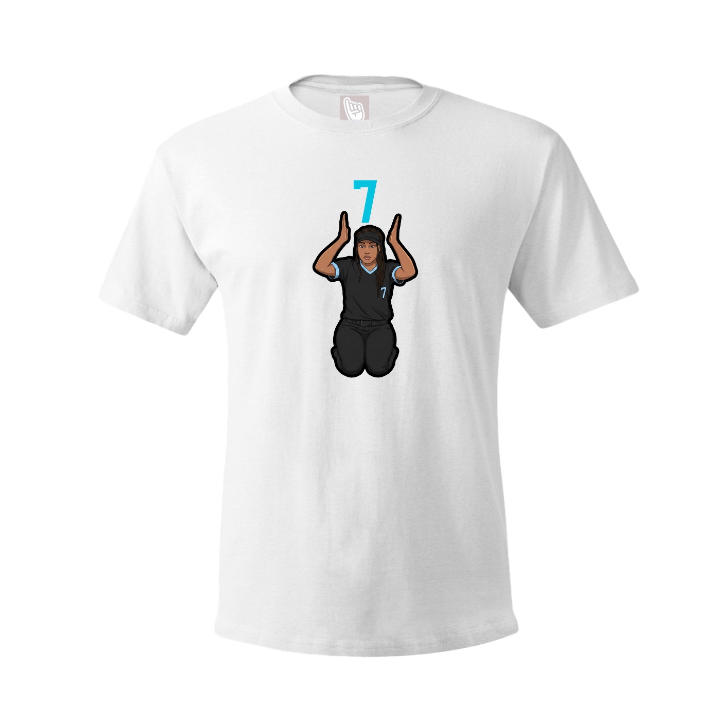 Youth Tee — Number Top in White