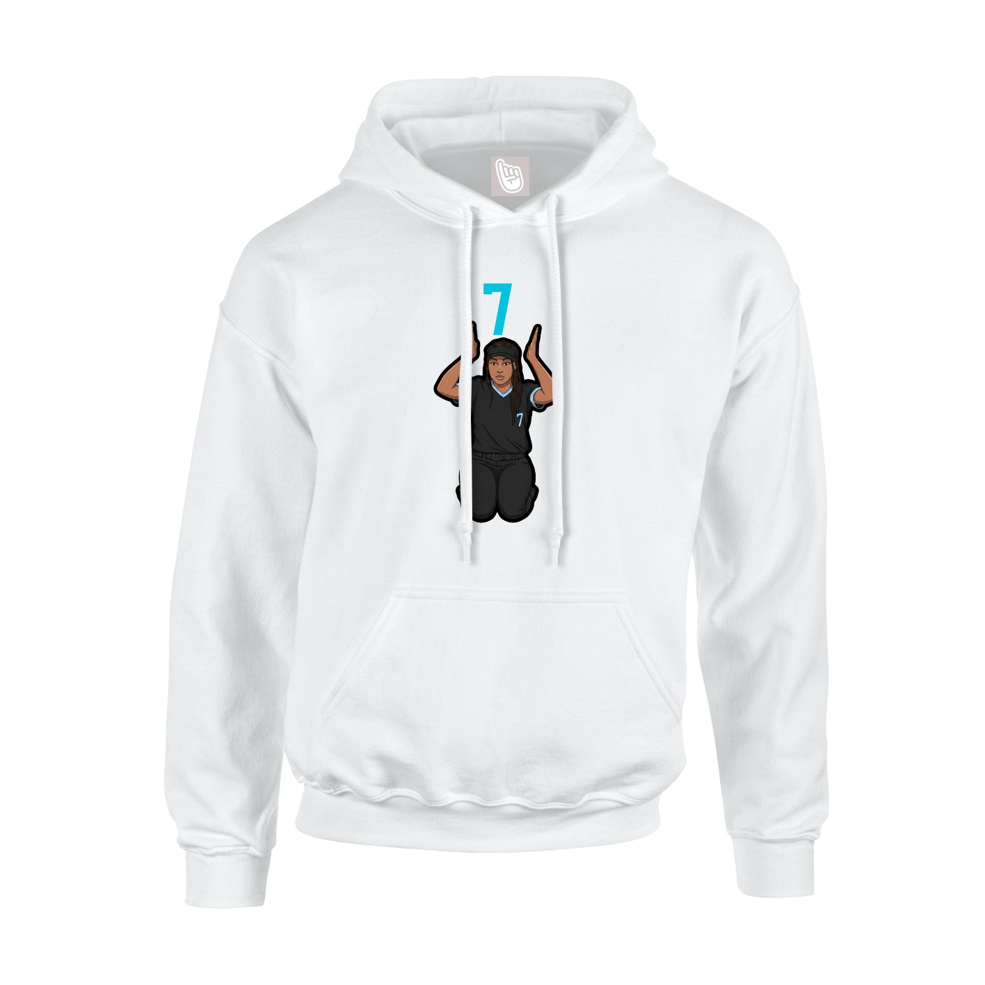 Hoodie — Number Top in White