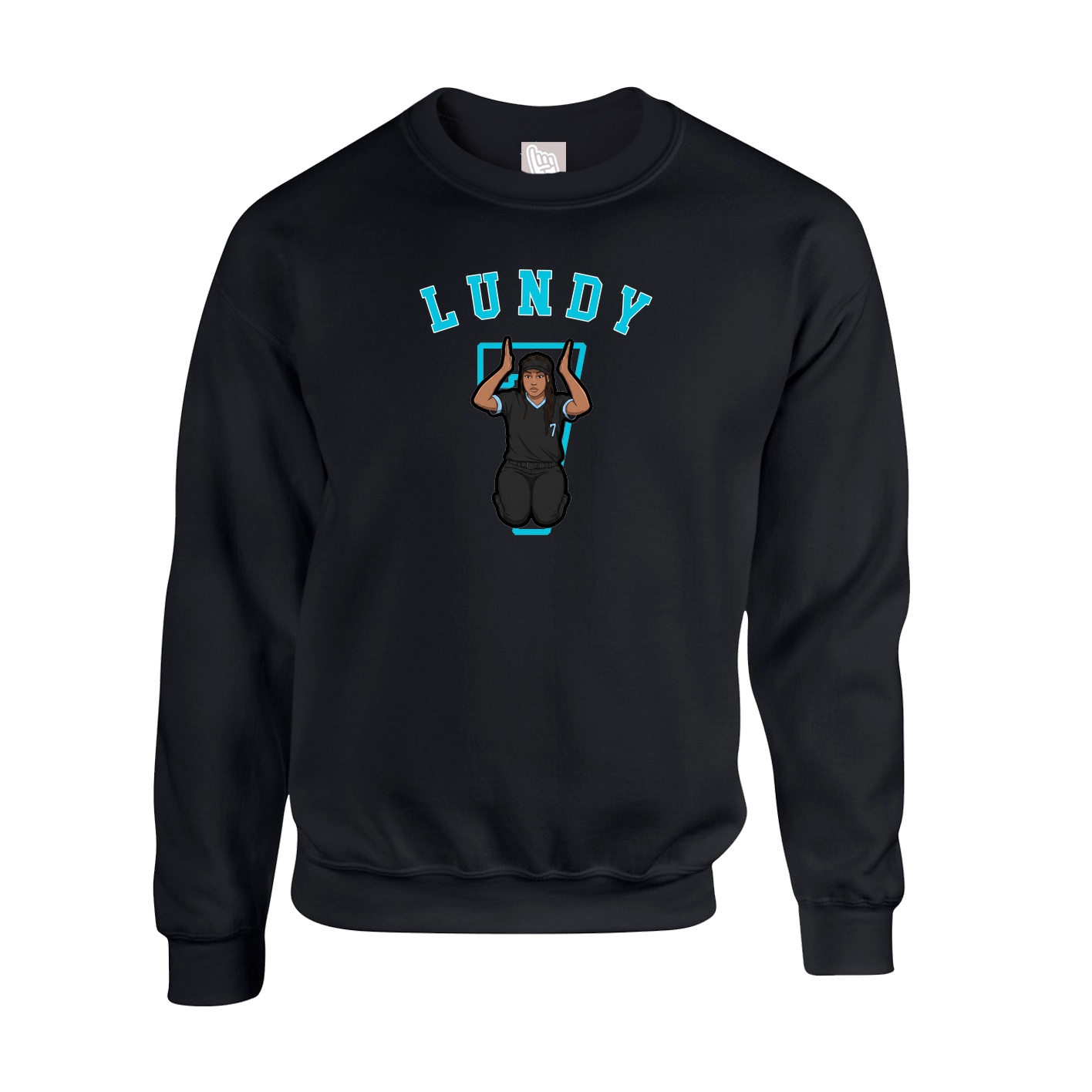 Fleece Crew — Shirsey Arch in Black