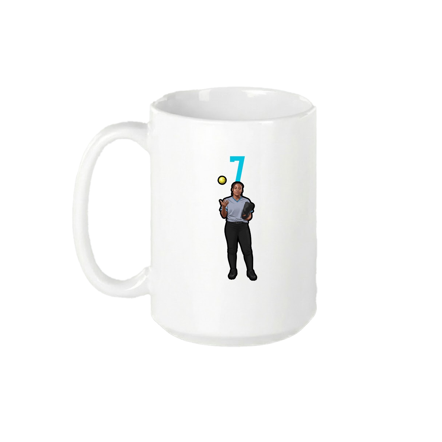 15oz Coffee Mug — Number Top in White