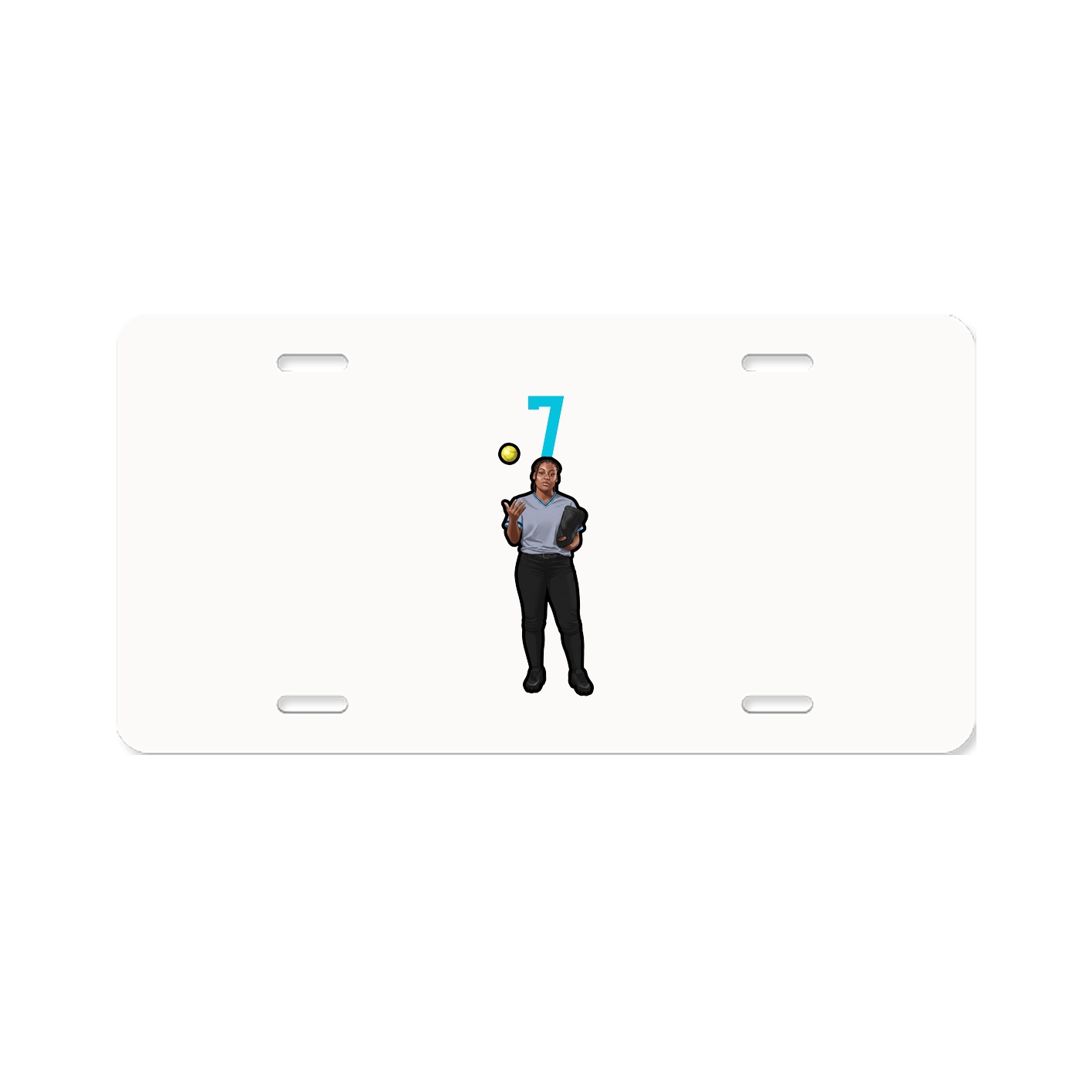 License Plate — Number Top in Classic