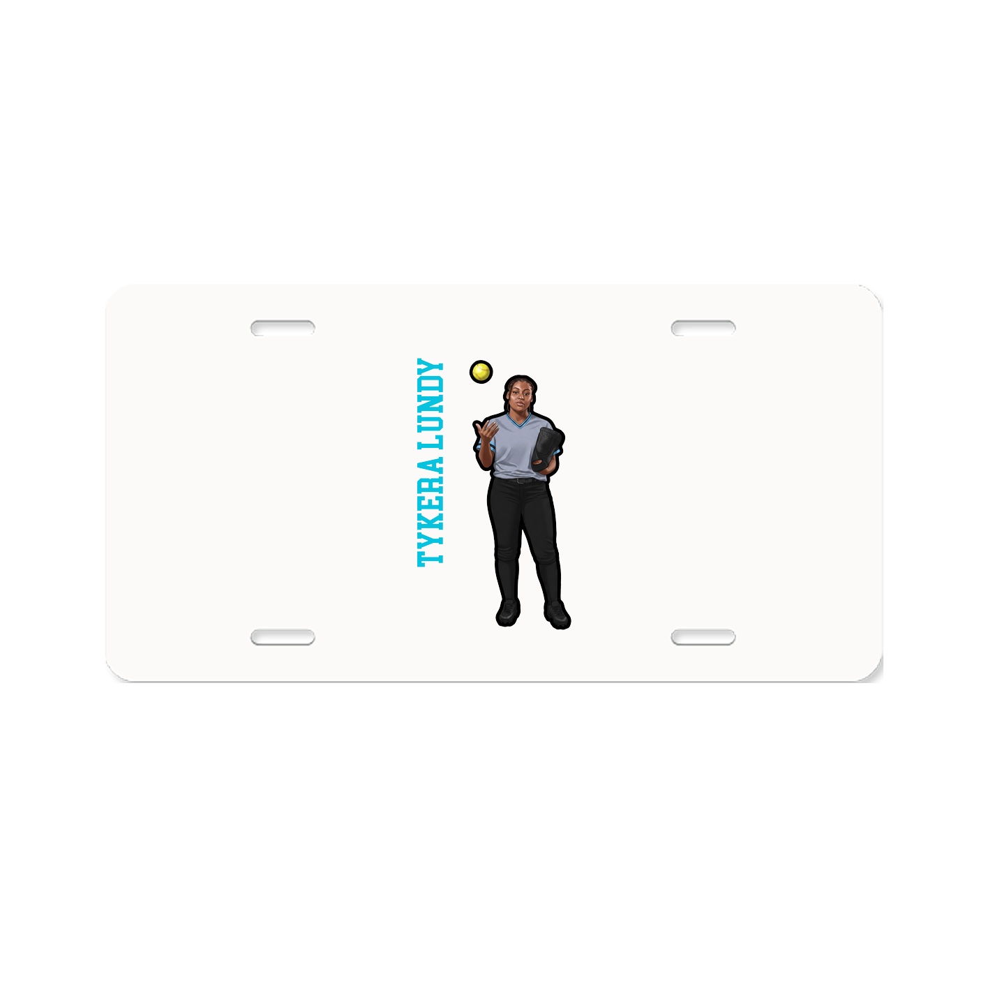 License Plate — Name Vertical in Classic