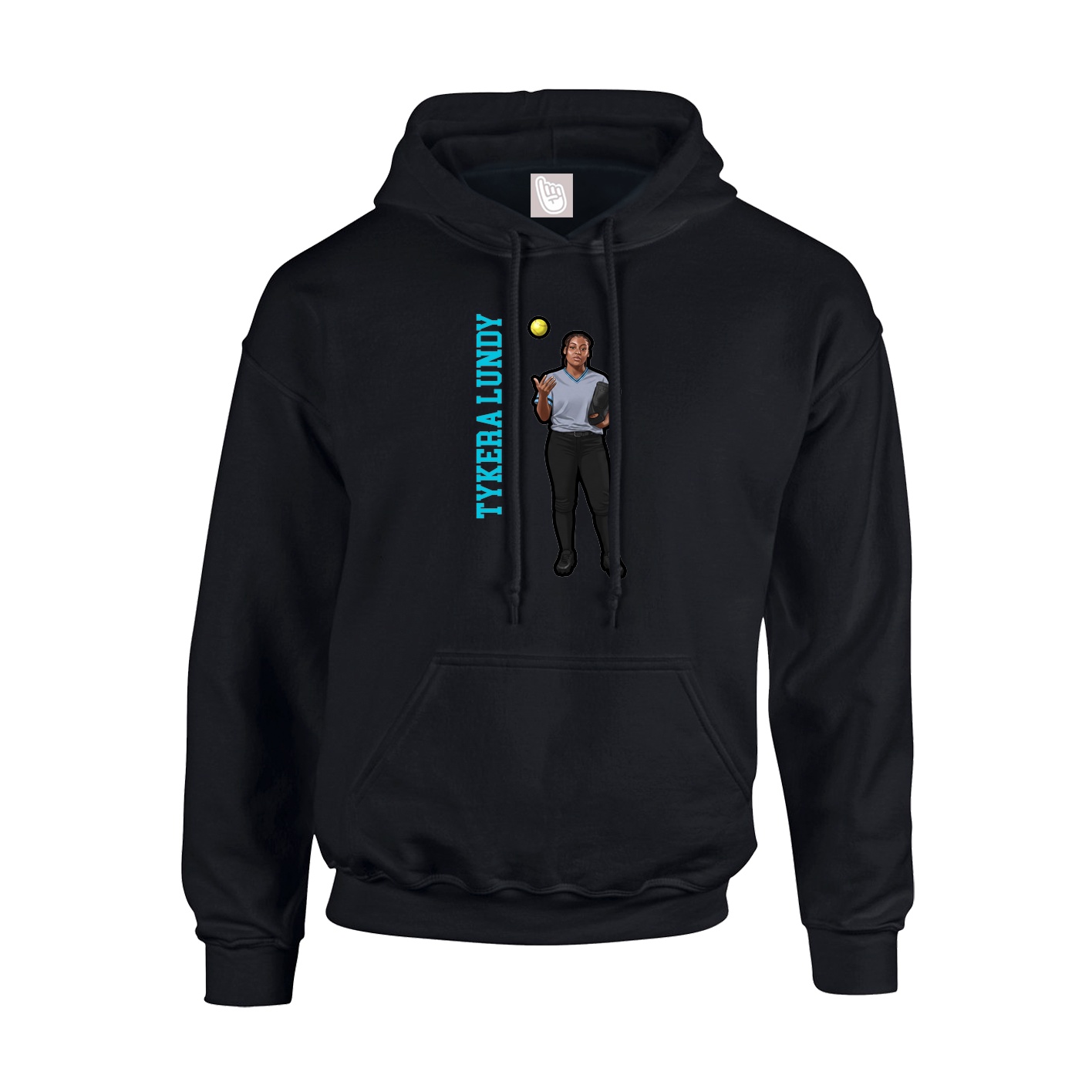 Hoodie — Name Vertical in Black