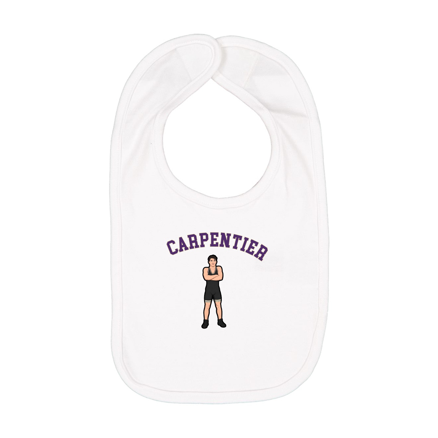 Infant Bib — Shirsey Arch in White