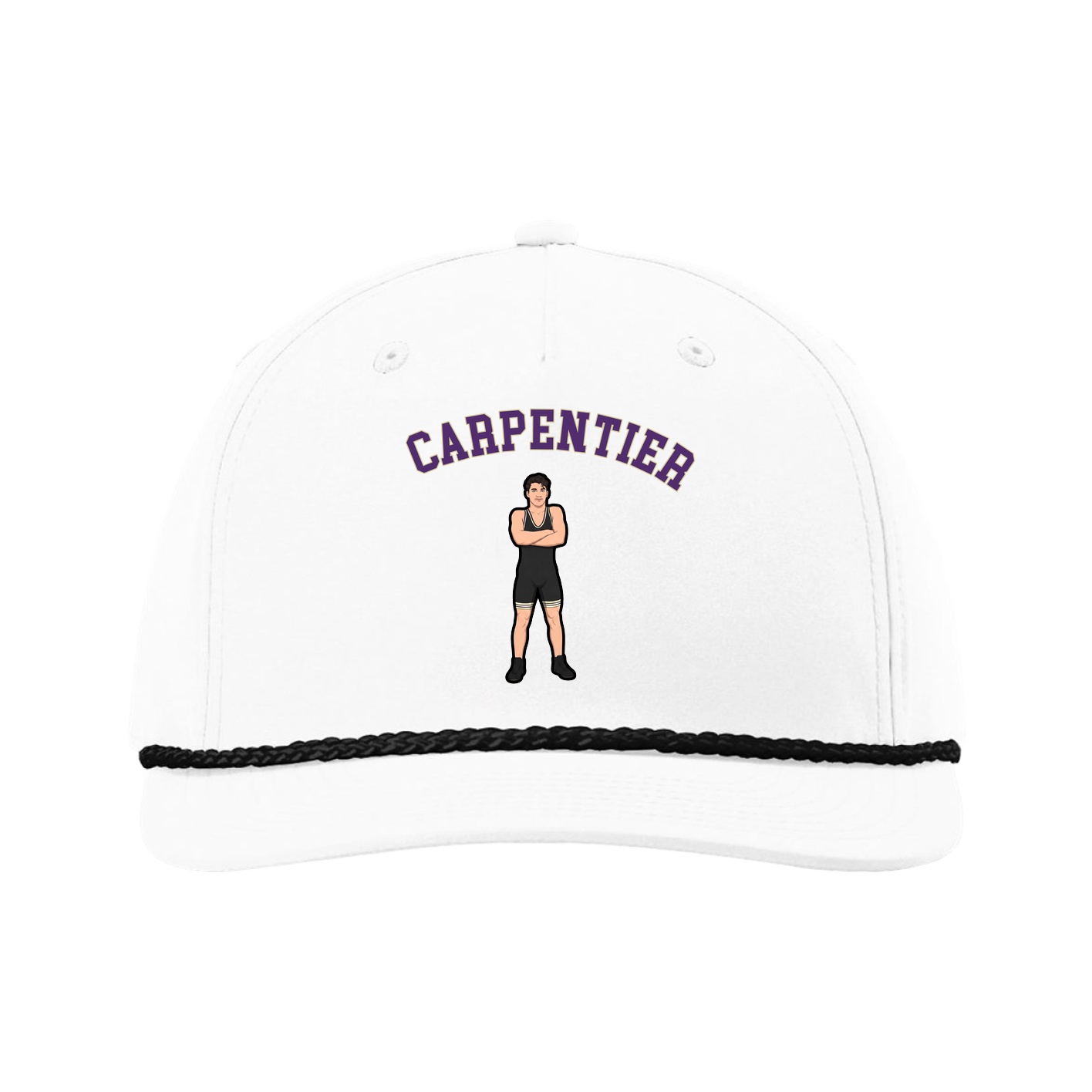 Five-Panel Classic Rope Cap — Shirsey Arch in White