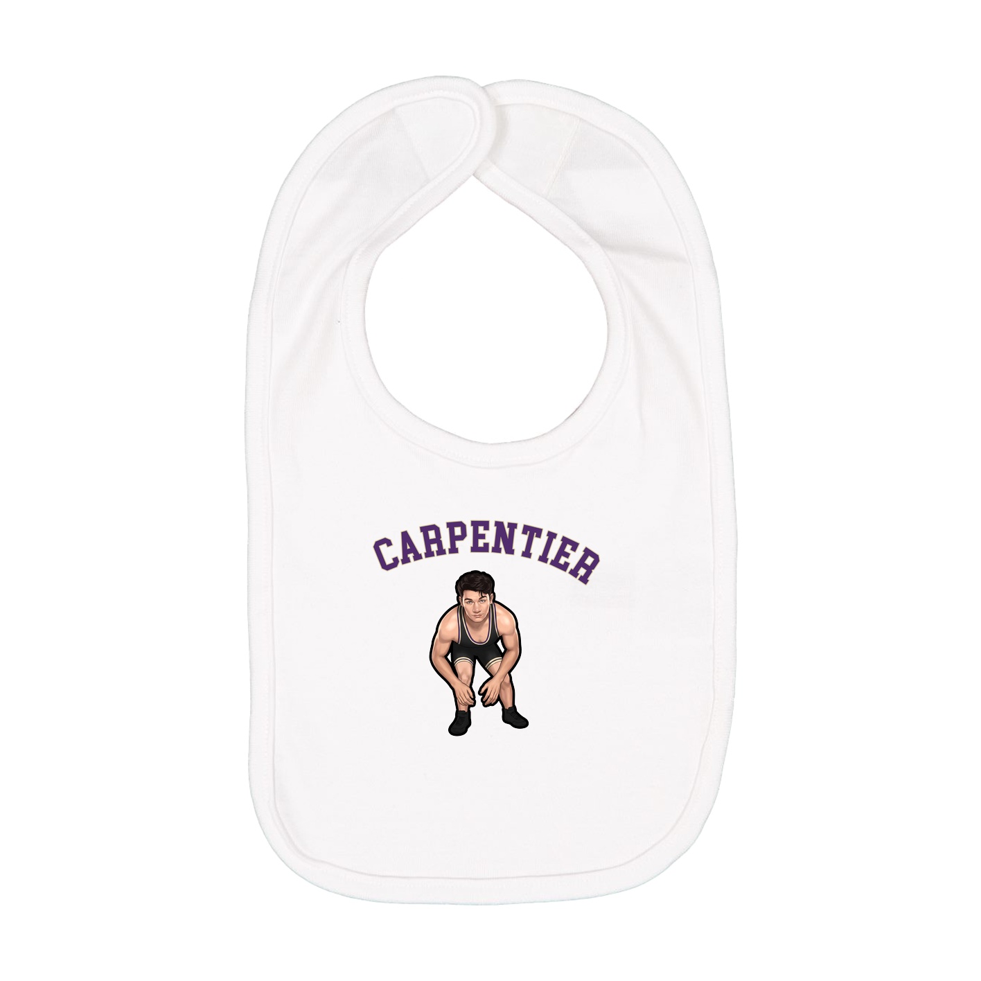 Infant Bib — Shirsey Arch in White