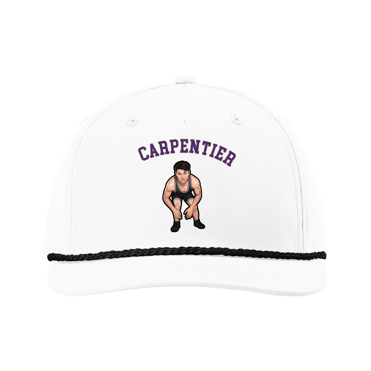 Five-Panel Classic Rope Cap — Shirsey Arch in White