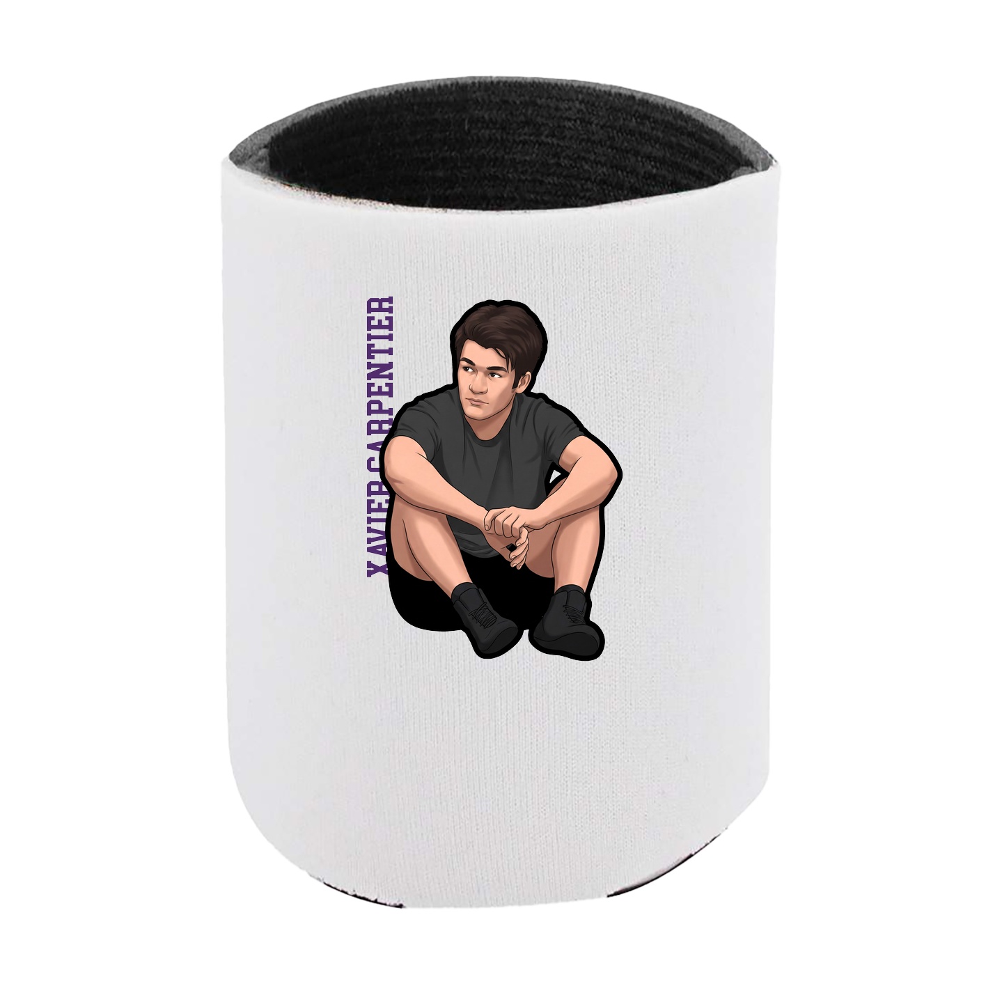 Can Holder — Name Vertical in White