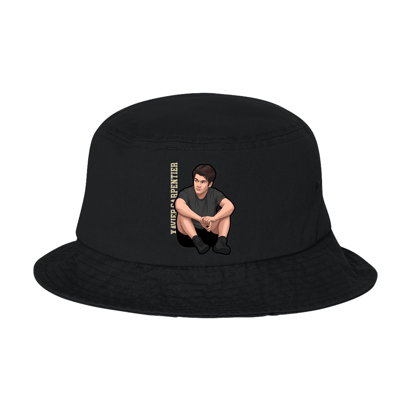 Bucket Cap — Name Vertical in Black