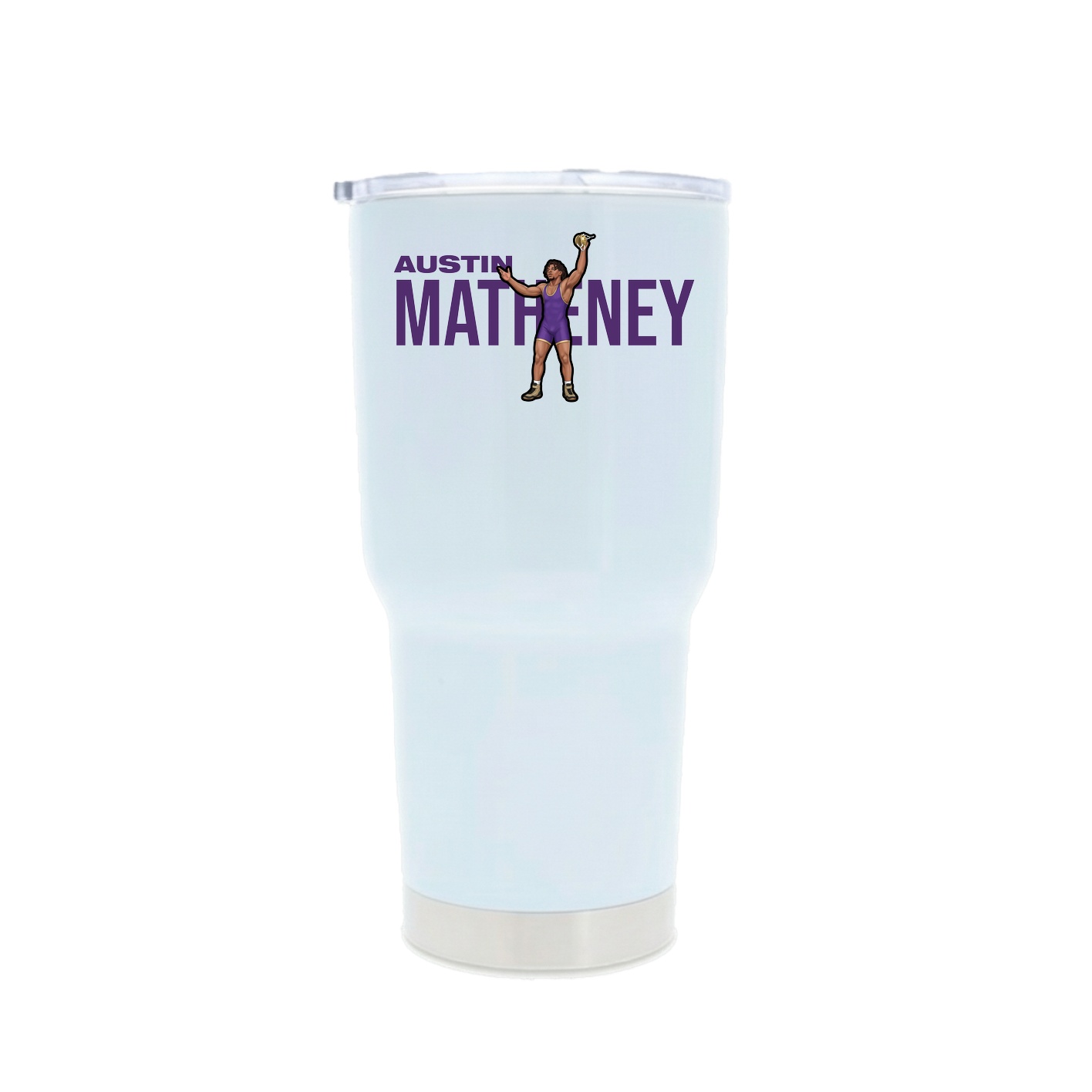 30oz Stainless Steel Tumbler — Player Name in White