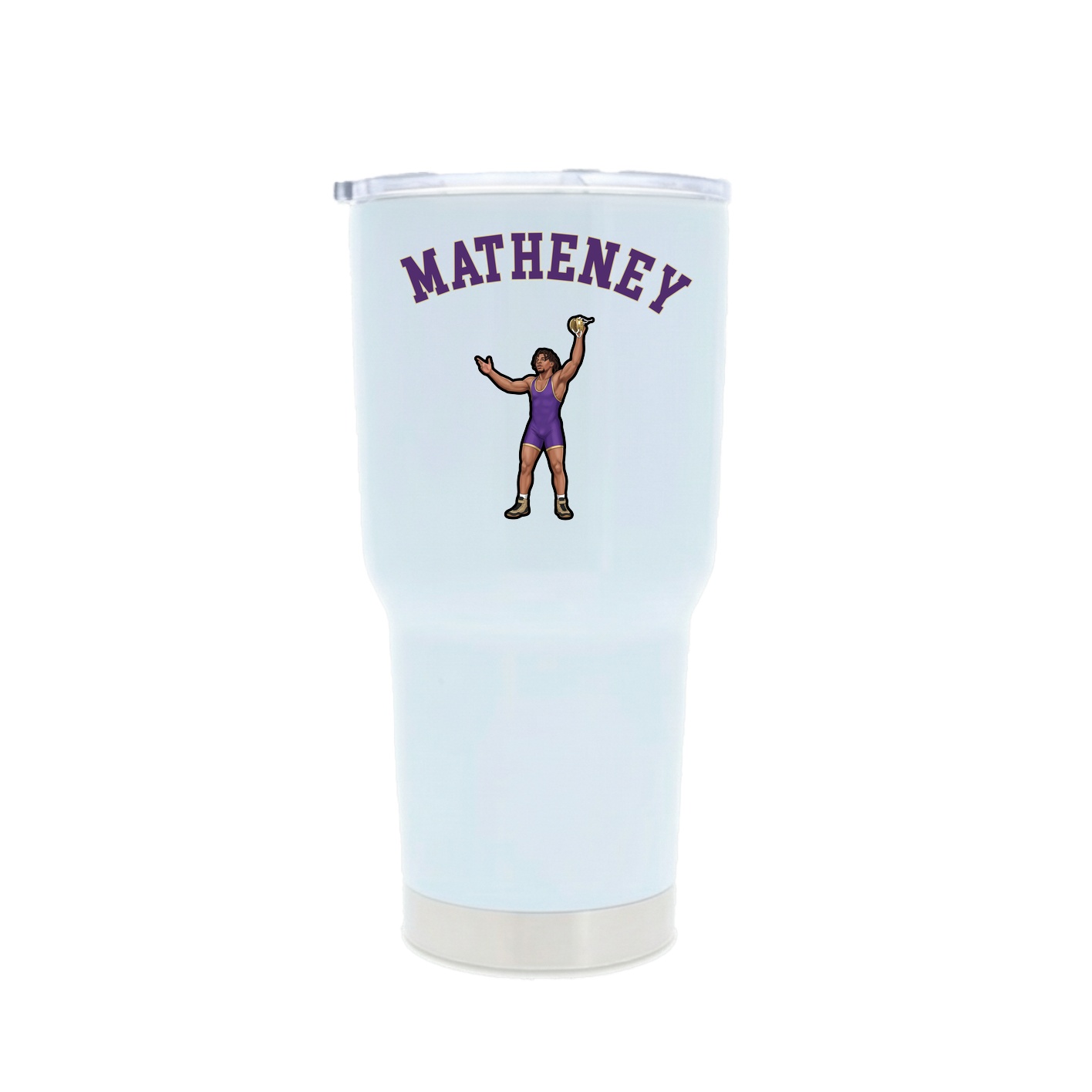 30oz Stainless Steel Tumbler — Shirsey Arch in White