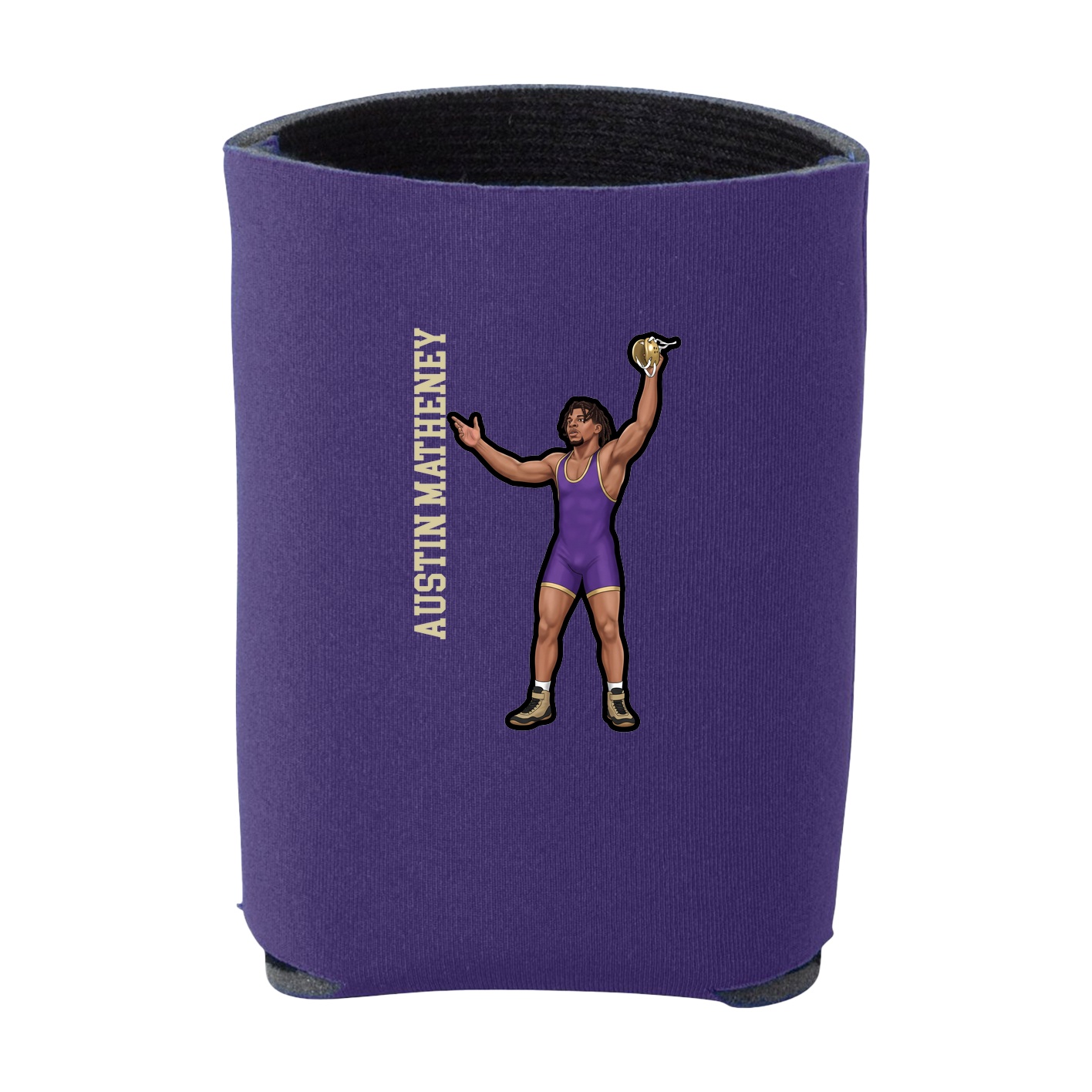 Can Holder — Name Vertical in Purple