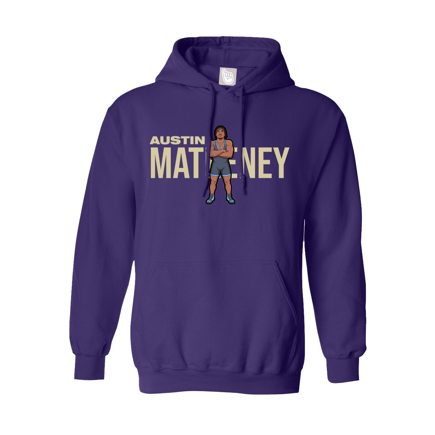 Youth Hoodie — Player Name in Purple