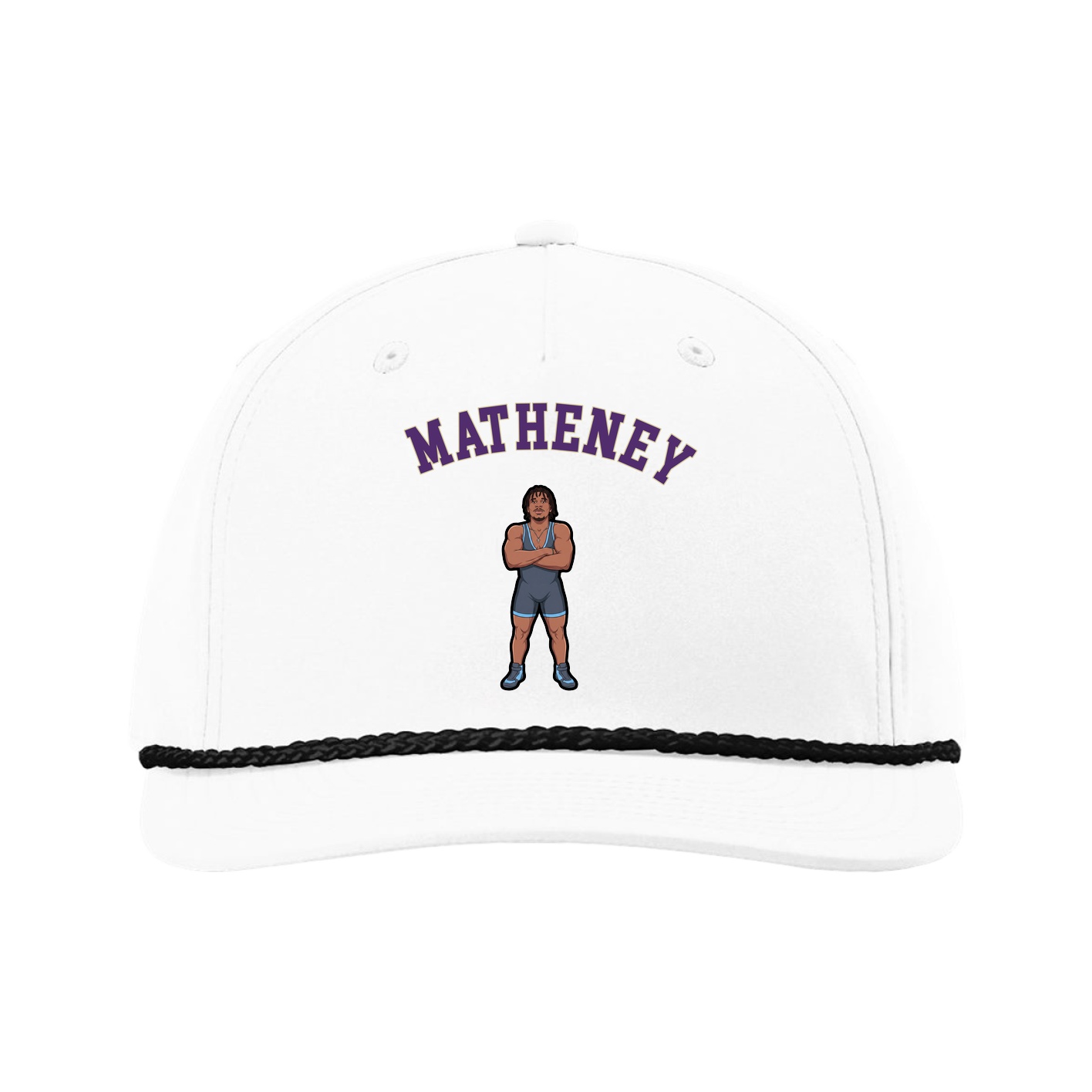 Five-Panel Classic Rope Cap — Shirsey Arch in White