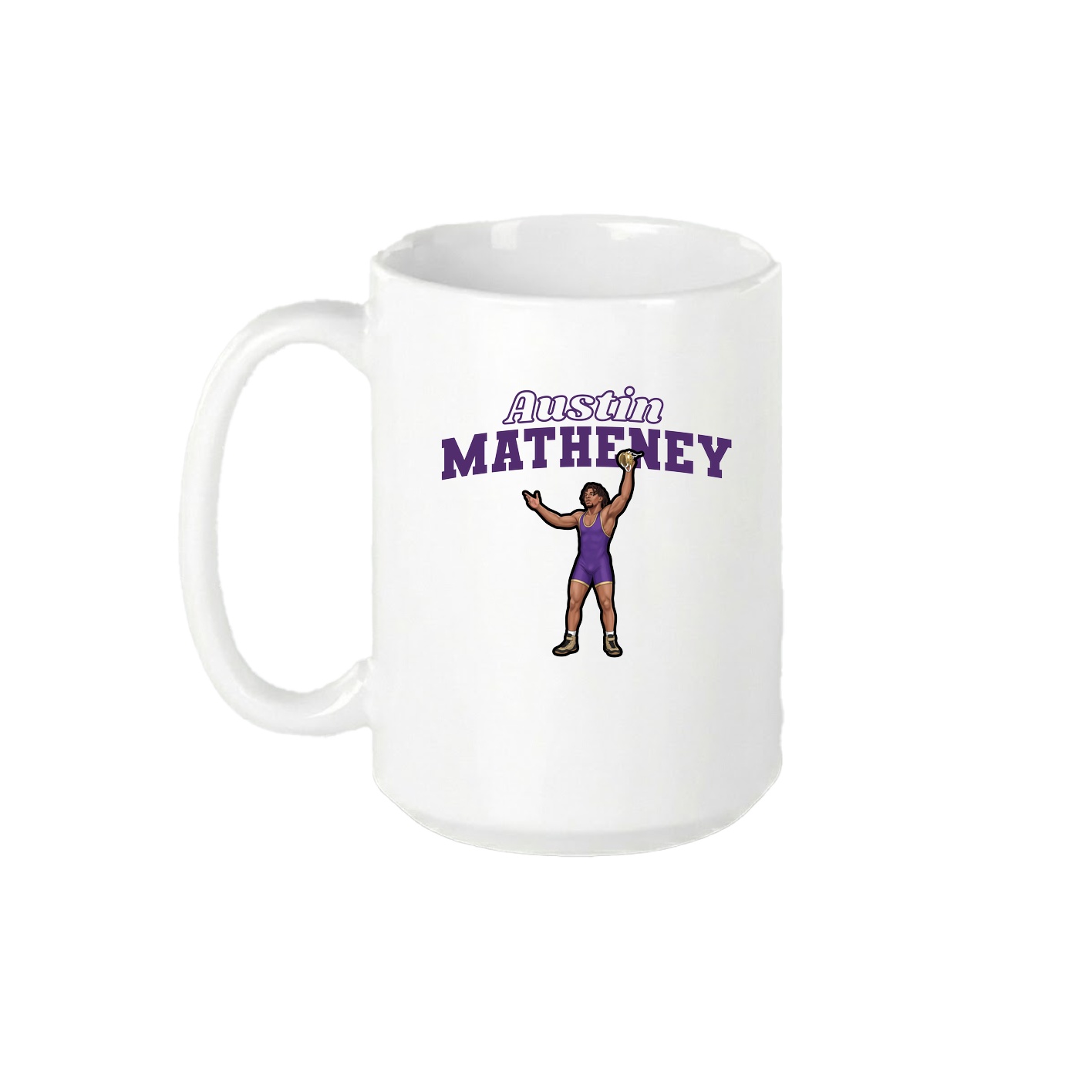 15oz Coffee Mug — Name Arch in White