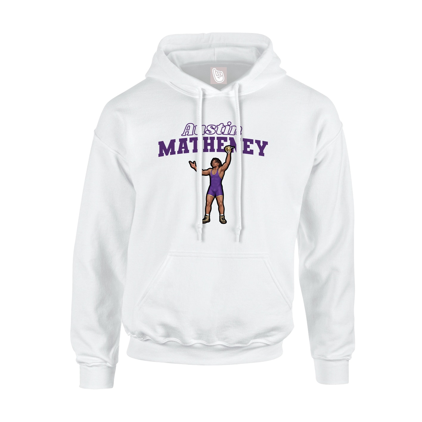 Hoodie — Name Arch in White