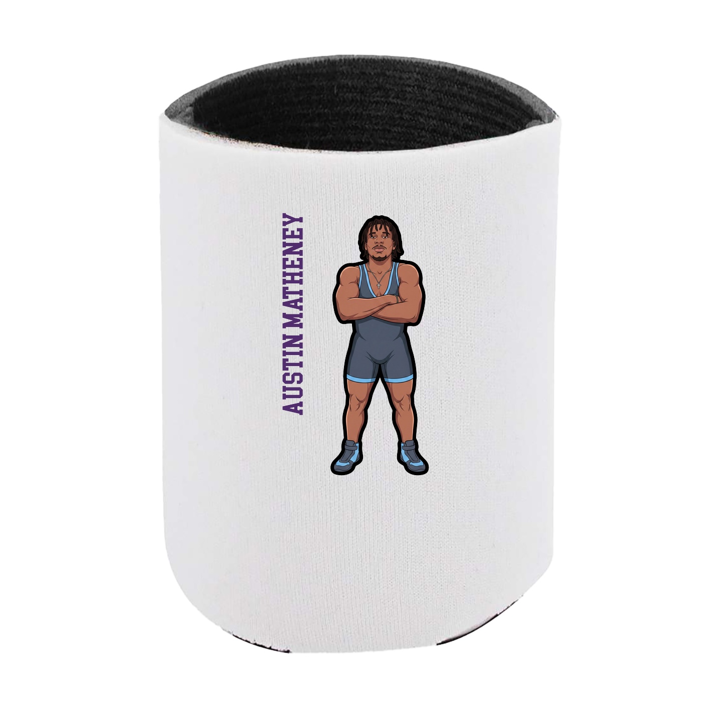 Can Holder — Name Vertical in White