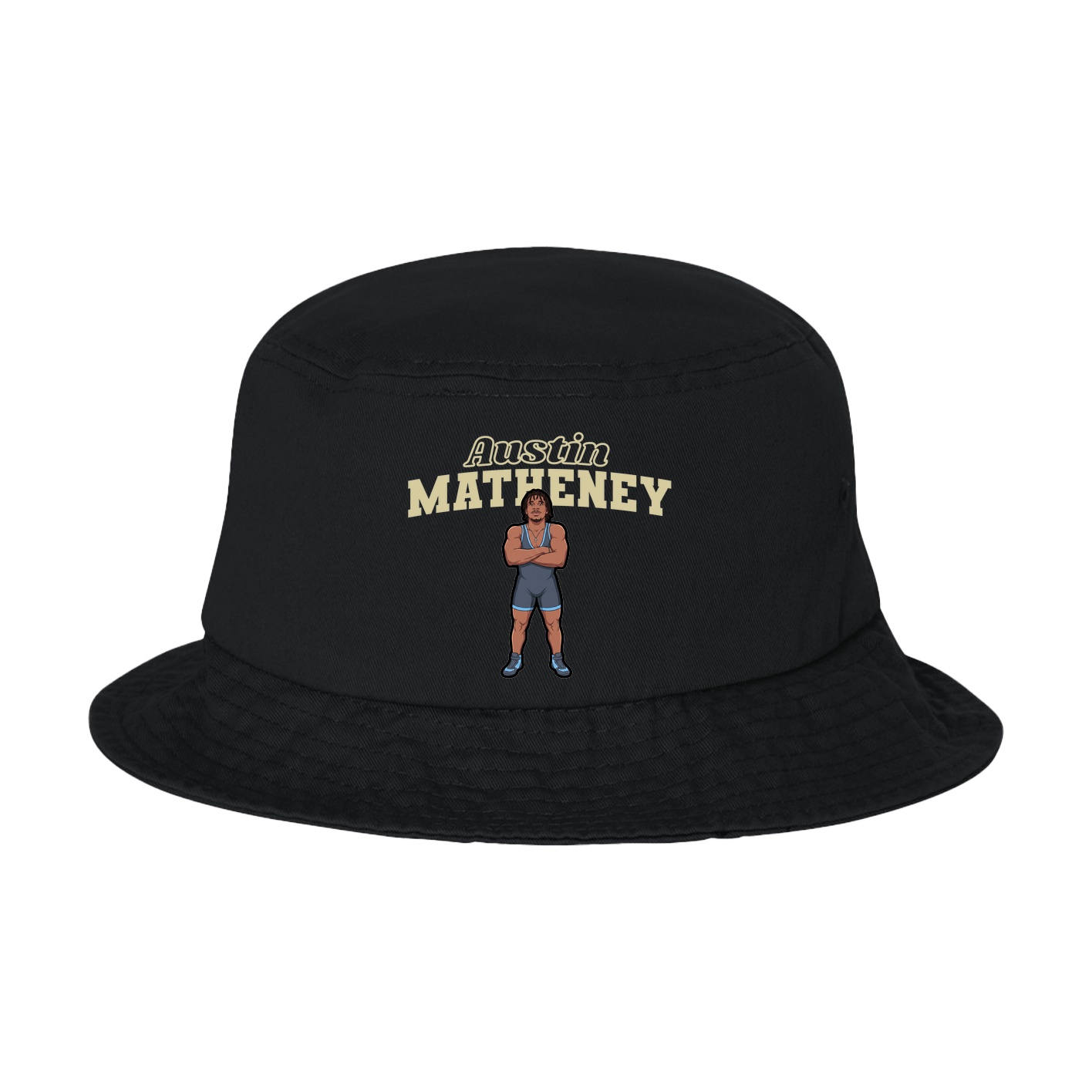 Bucket Cap — Name Arch in Black