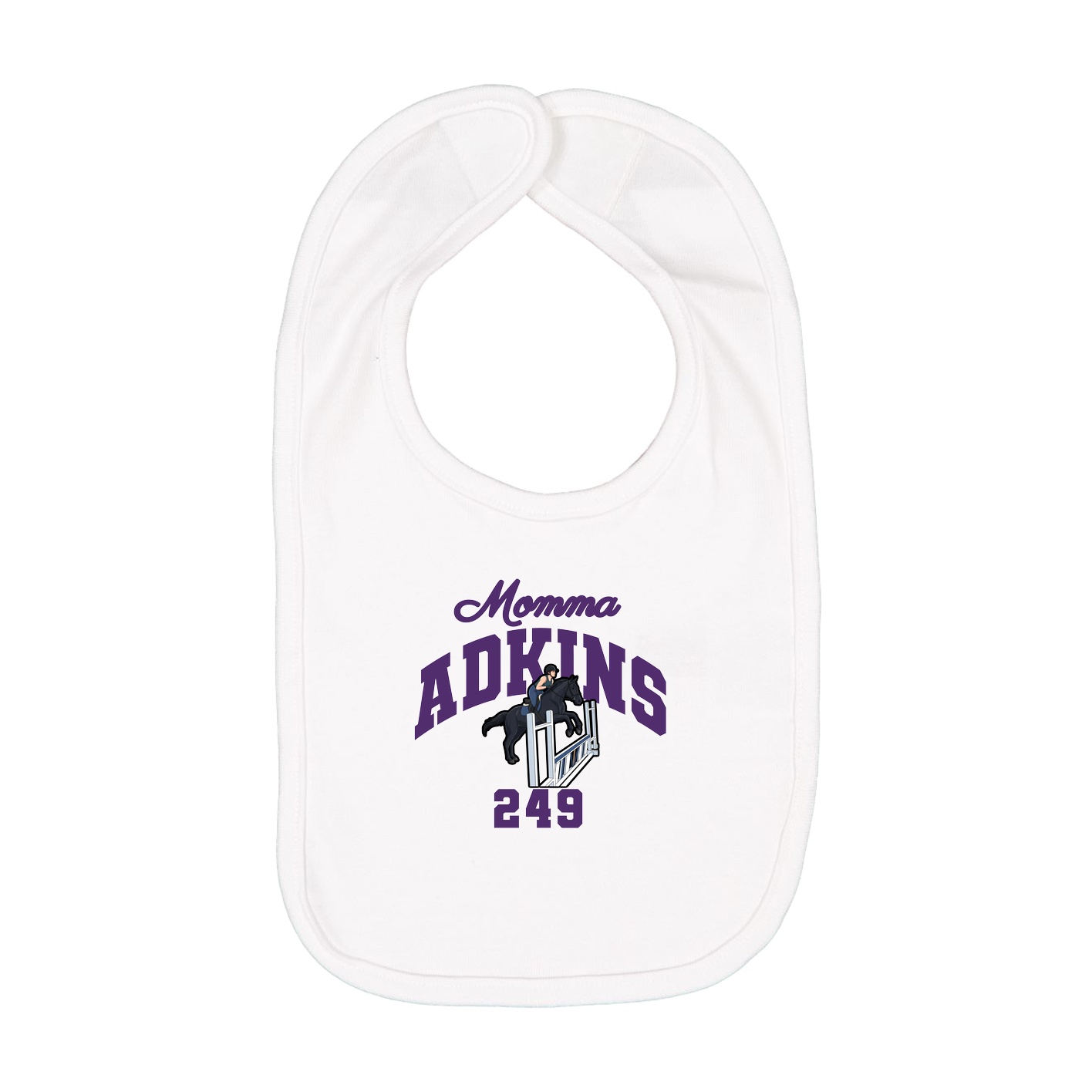 Infant Bib — Mothers Day Arch in White