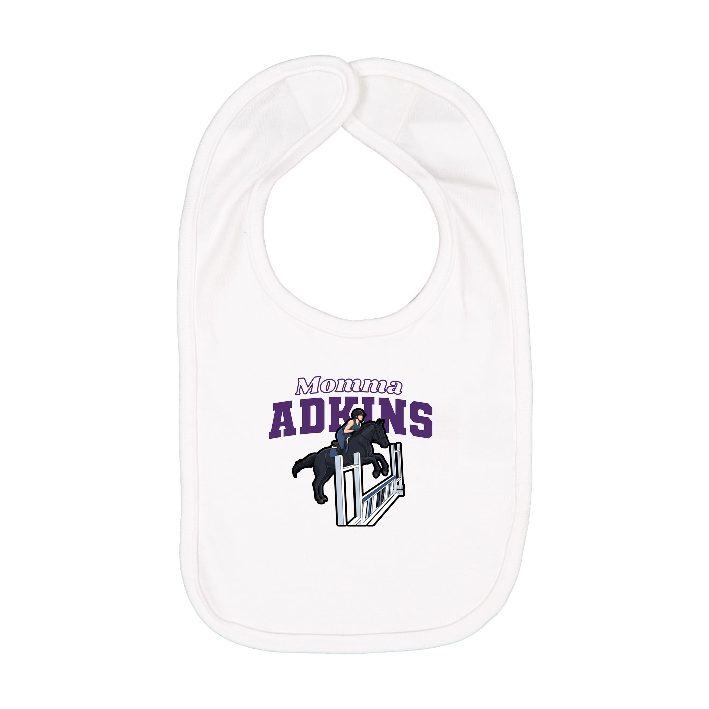Infant Bib — Mothers Day Block in White
