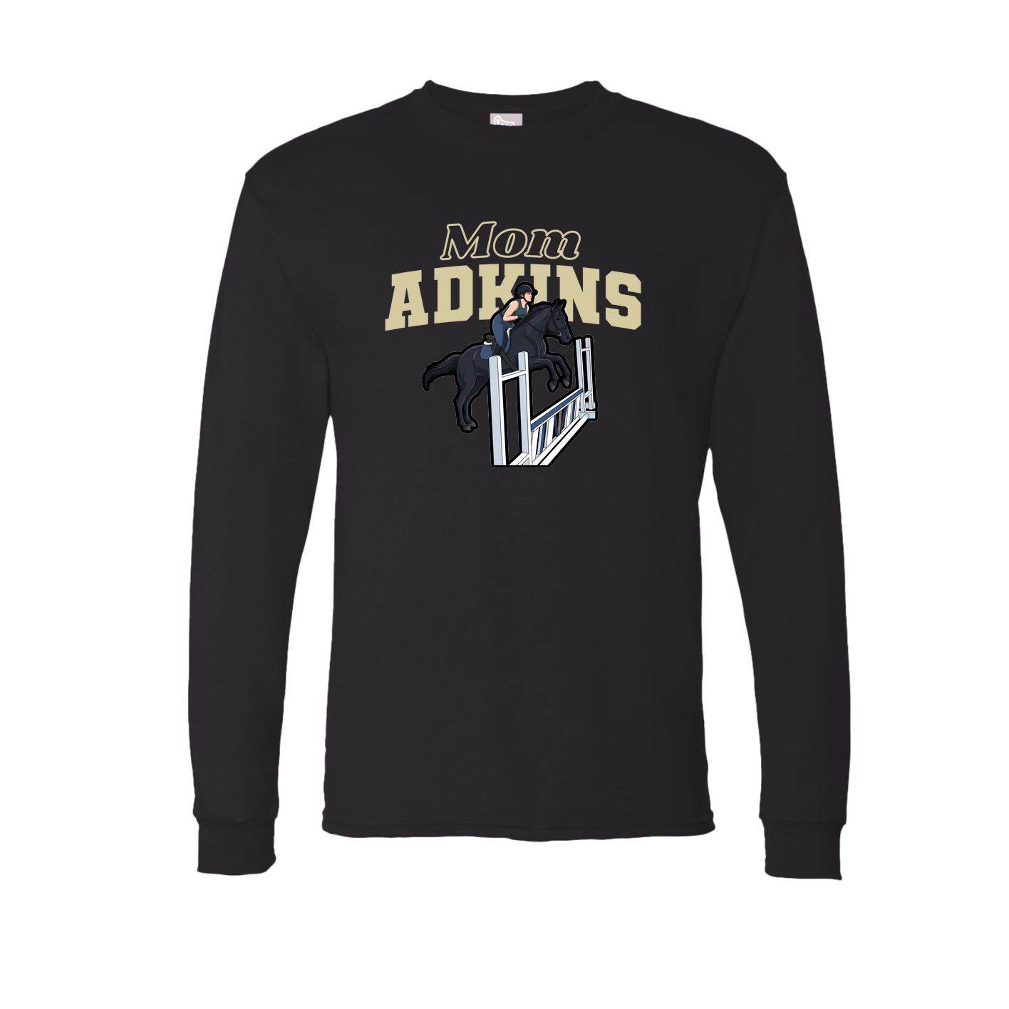 Long Sleeve Tee — Mothers Day Block in Black