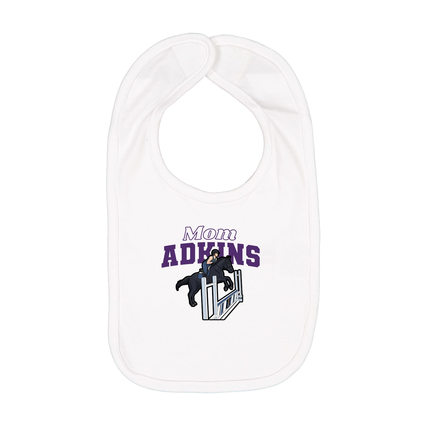 Infant Bib — Mothers Day Block in White