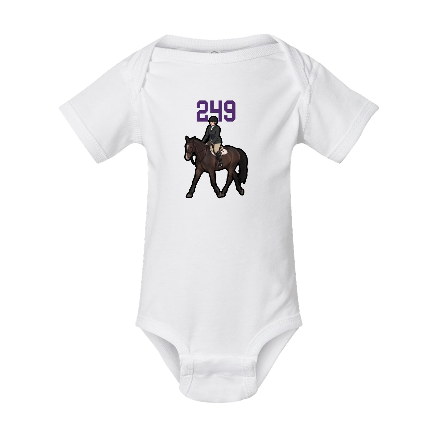 Baby Onesie — Number Top in White