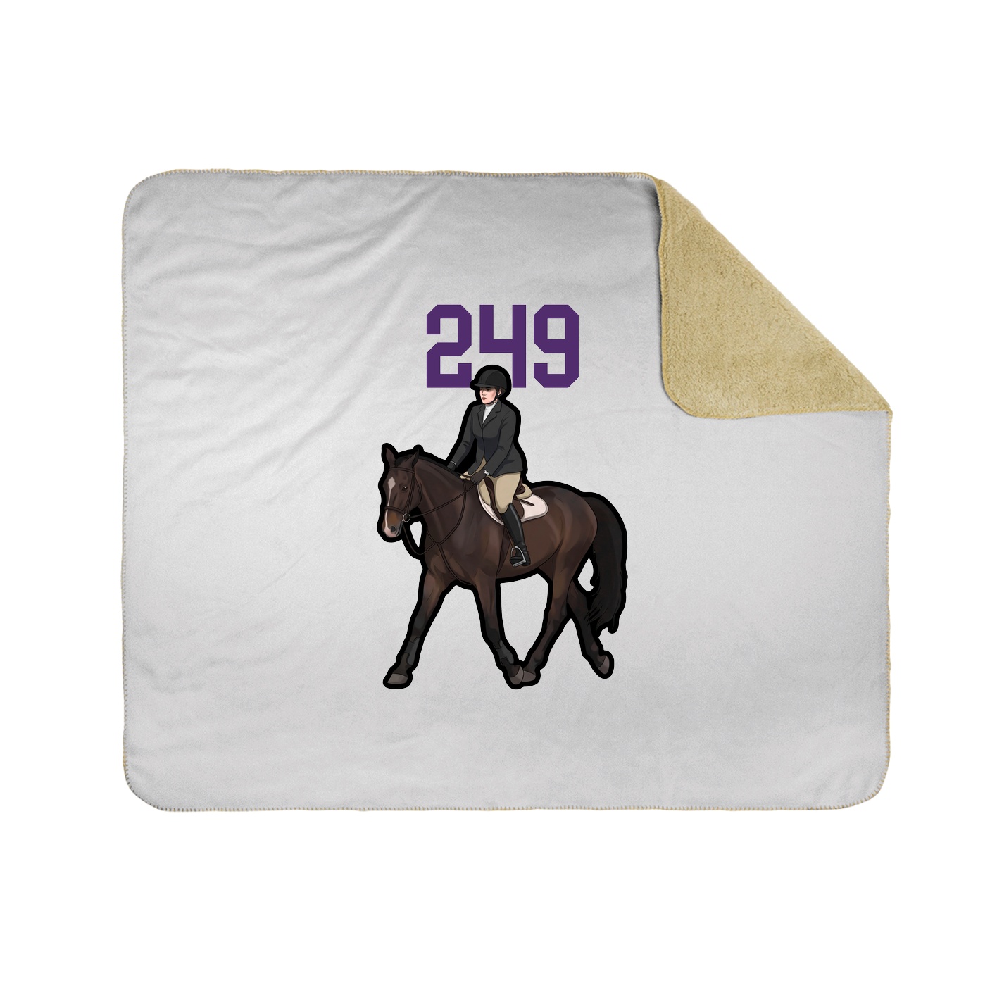 Throw Blanket — Number Top in White