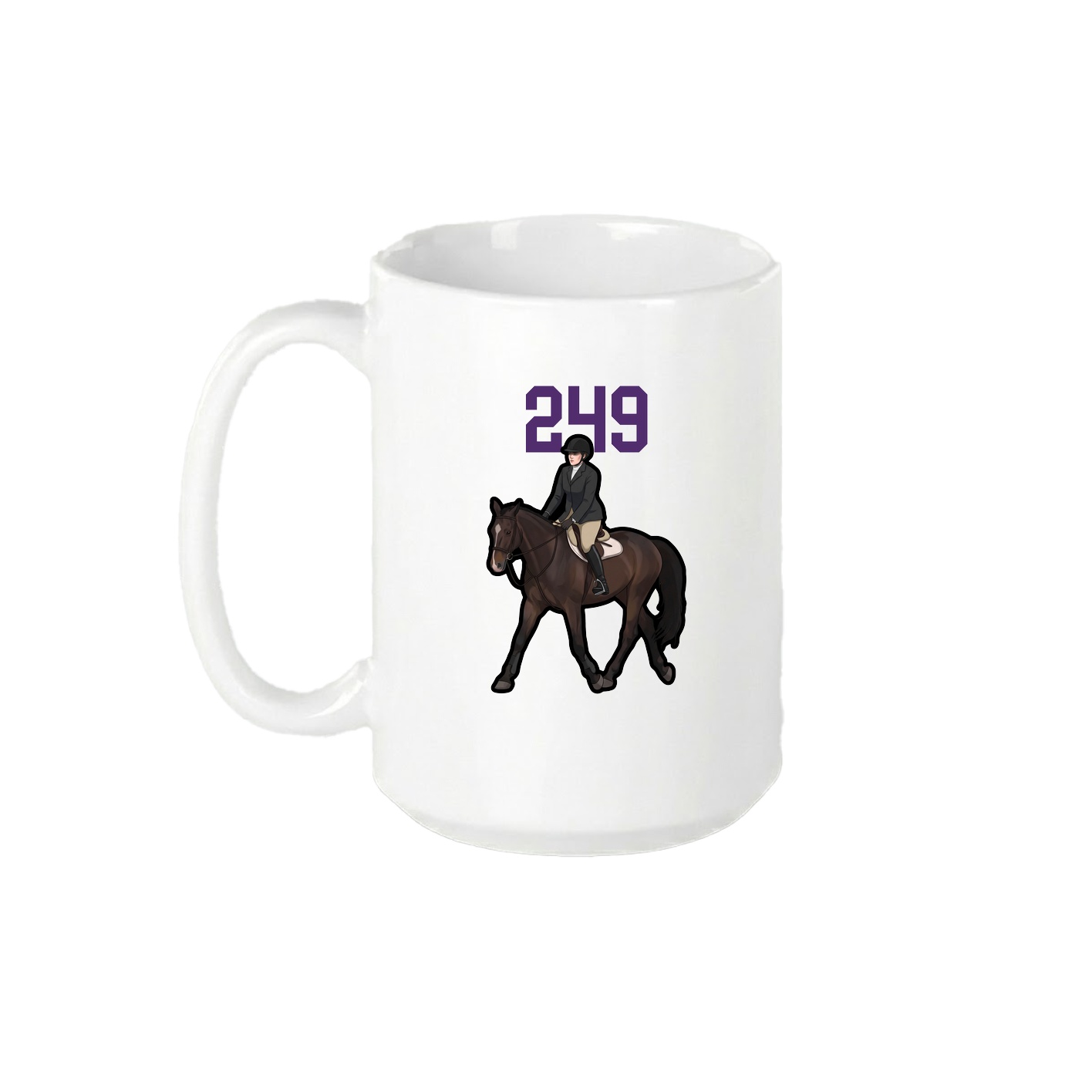 15oz Coffee Mug — Number Top in White