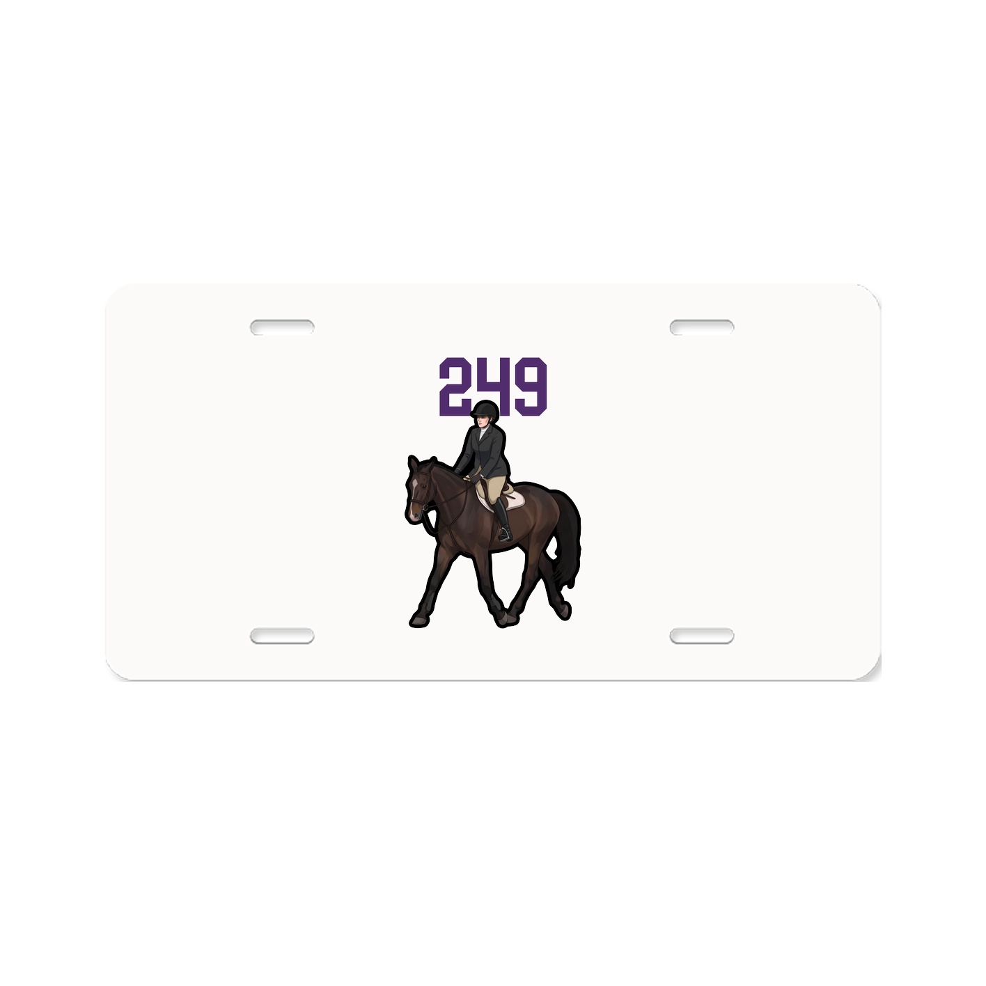 License Plate — Number Top in Classic