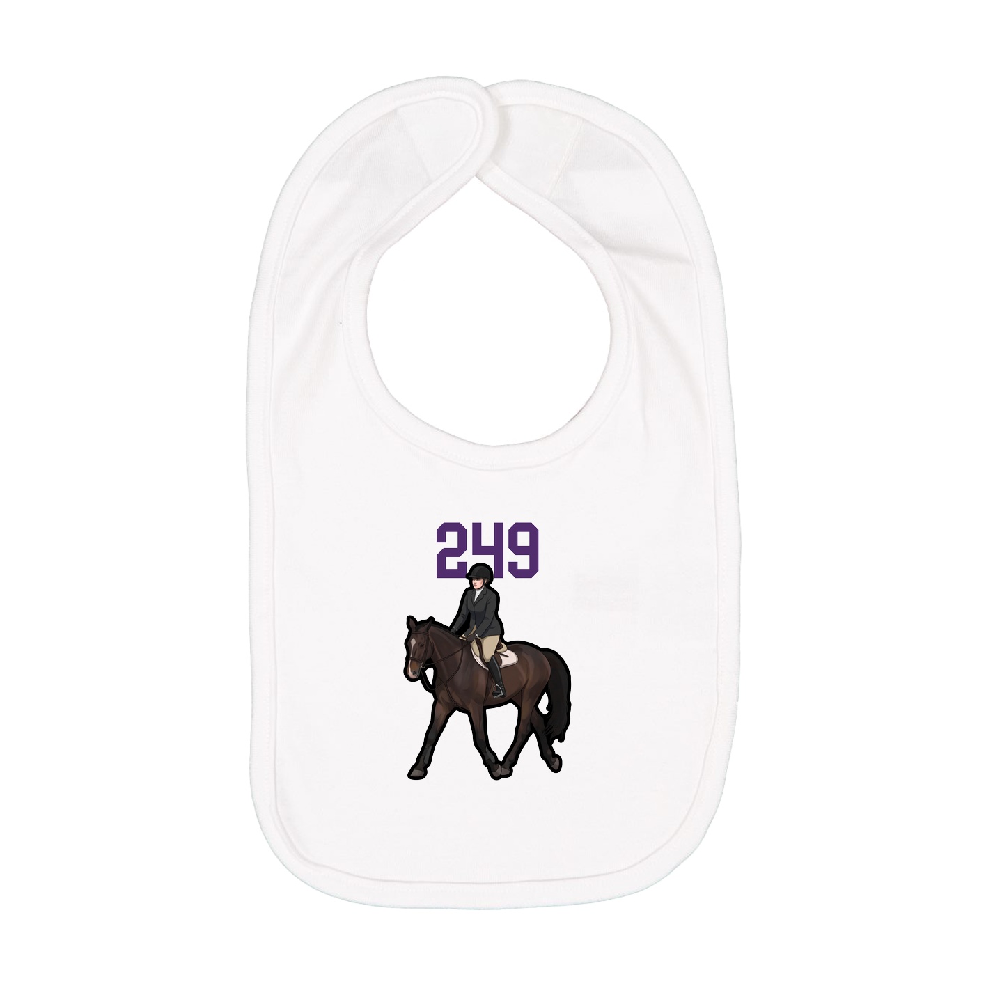 Infant Bib — Number Top in White