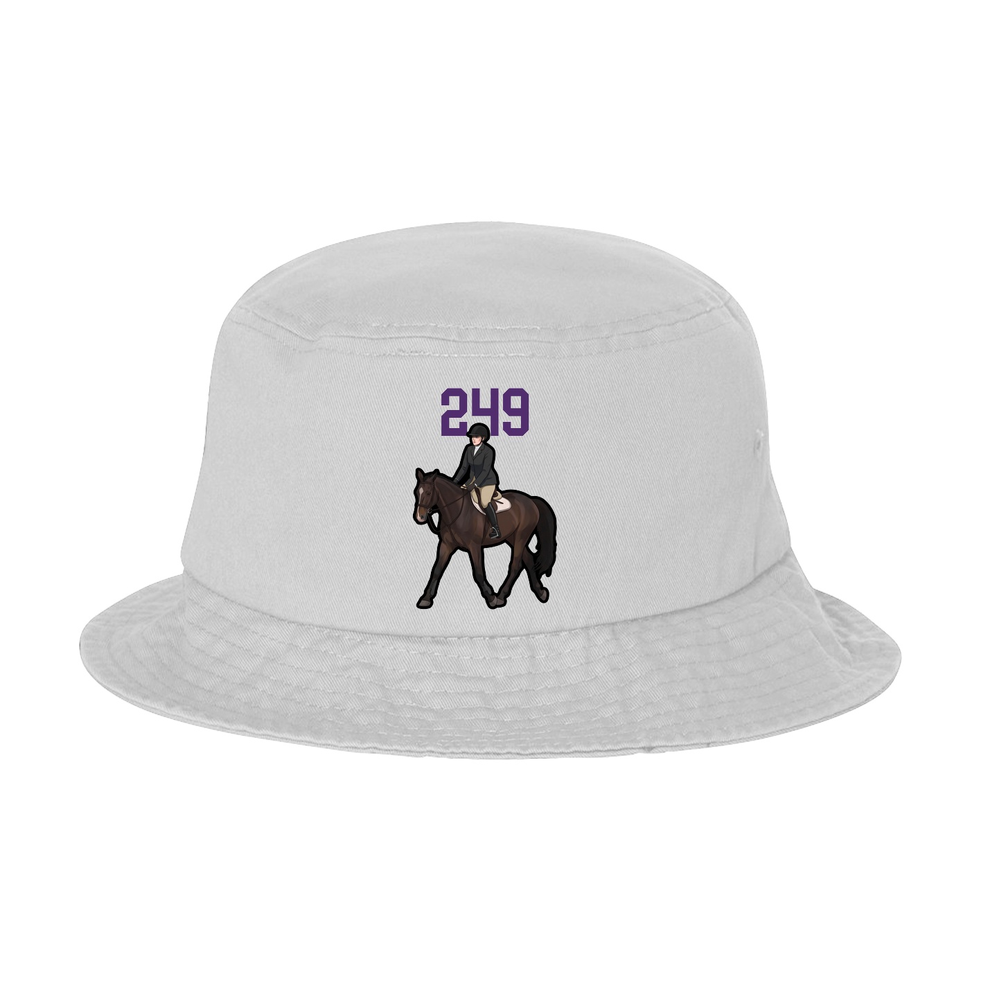 Bucket Cap — Number Top in White