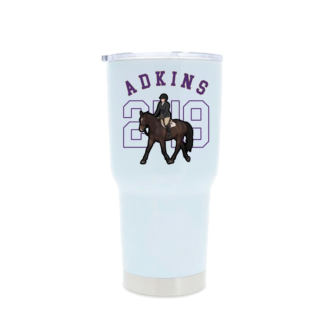 30oz Stainless Steel Tumbler — Shirsey Arch in White