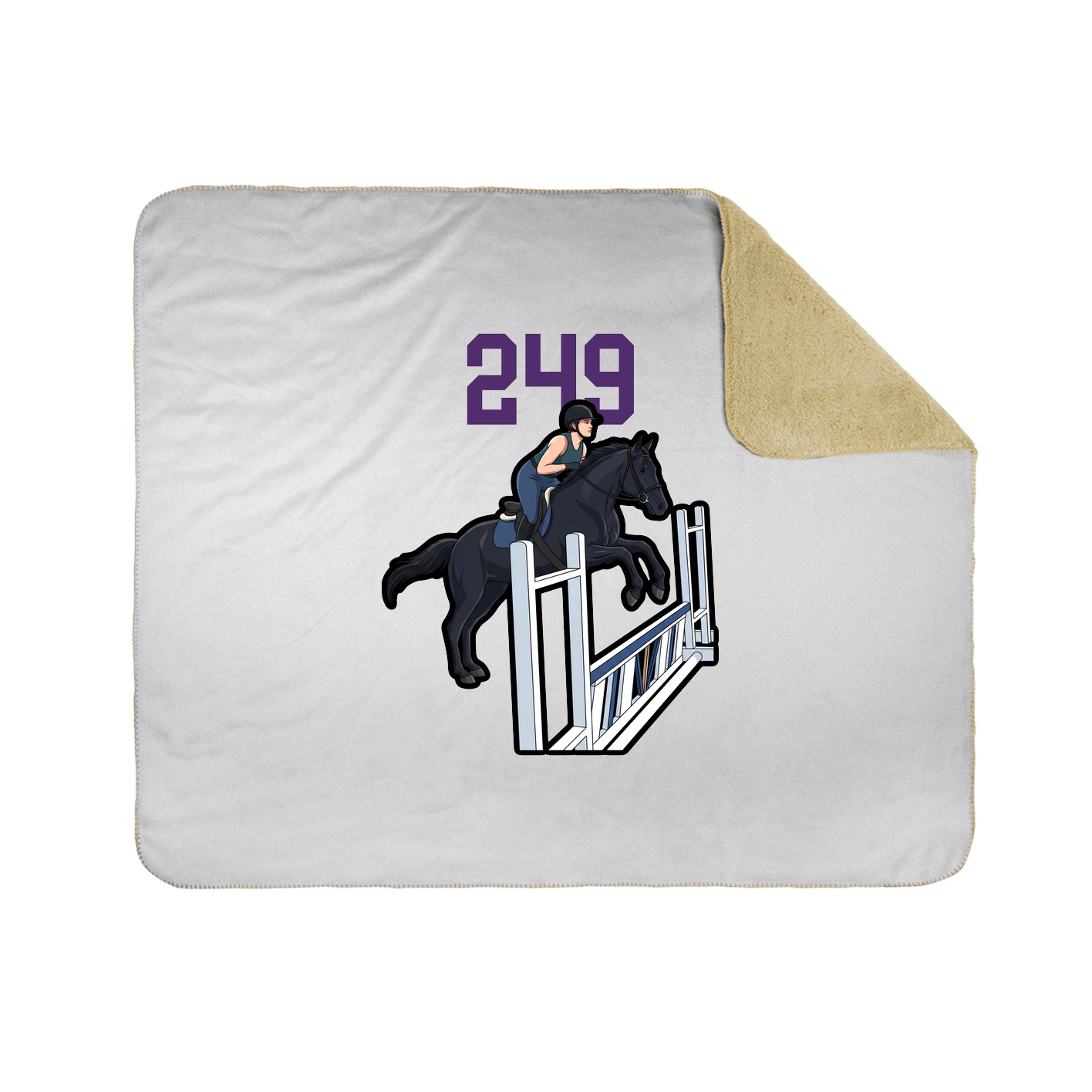 Throw Blanket — Number Top in White