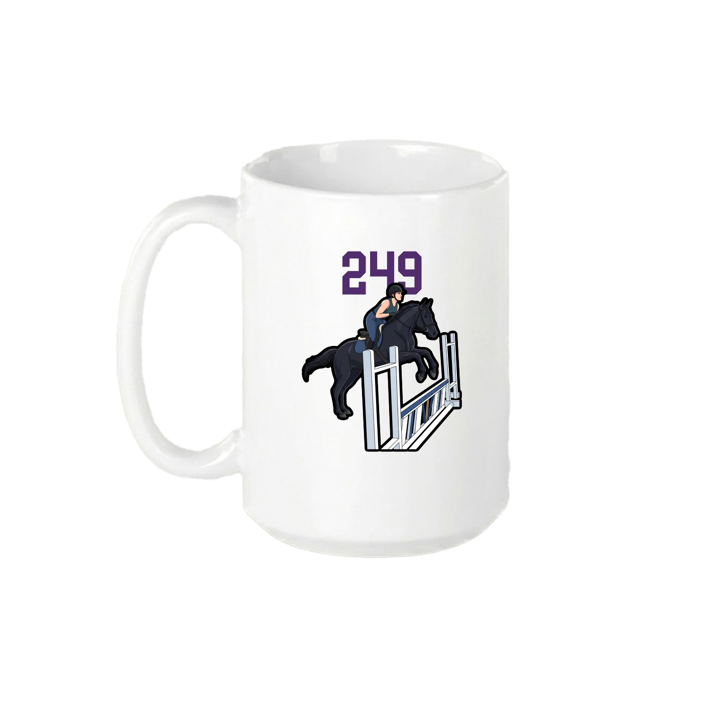 15oz Coffee Mug — Number Top in White