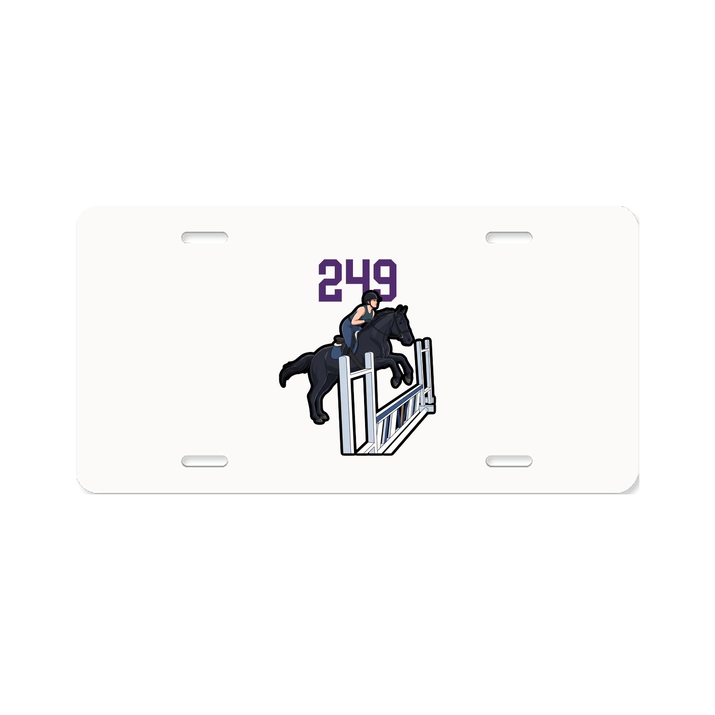License Plate — Number Top in Classic