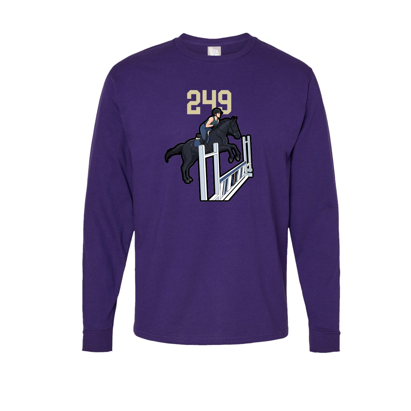 Long Sleeve Tee — Number Top in Purple