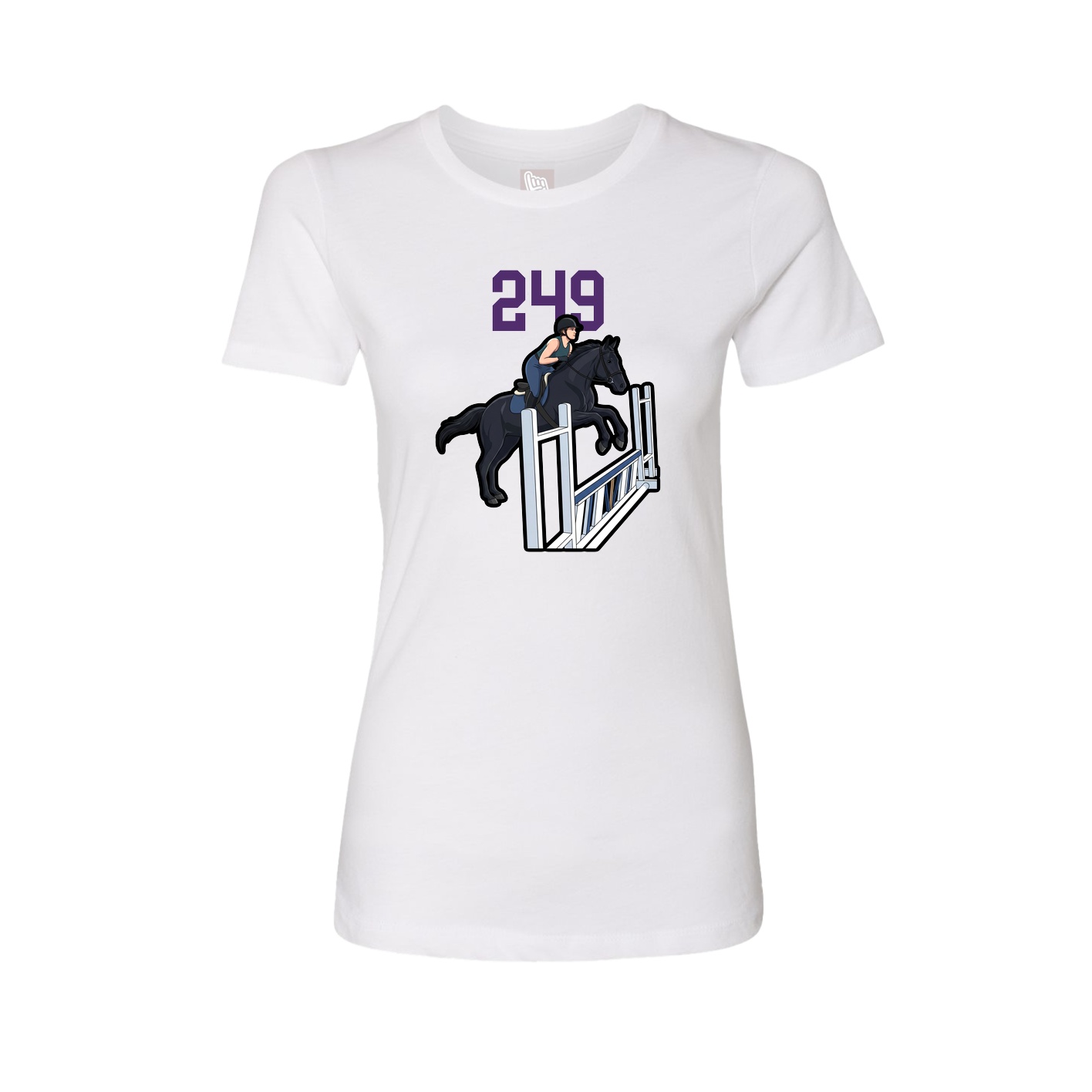 Womens Tee — Number Top in White