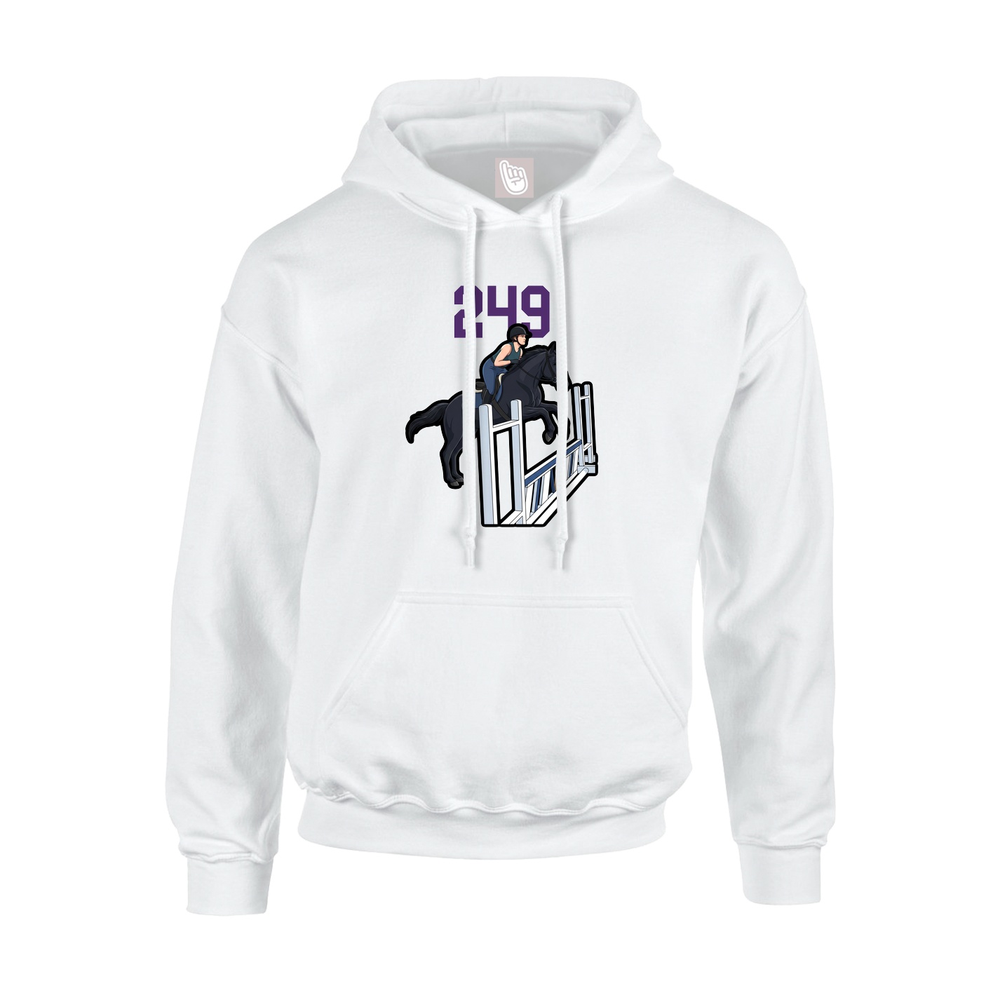 Hoodie — Number Top in White