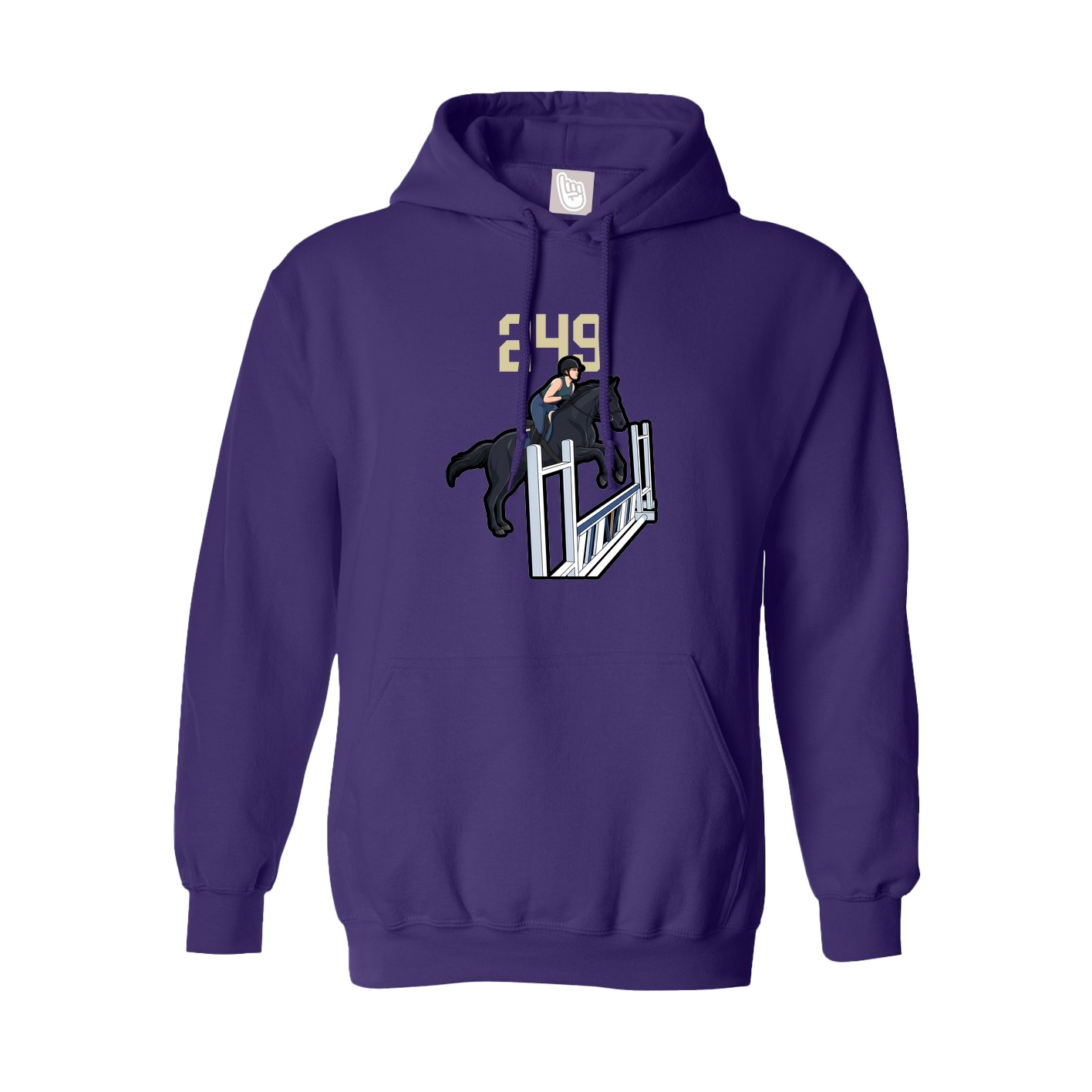Youth Hoodie — Number Top in Purple