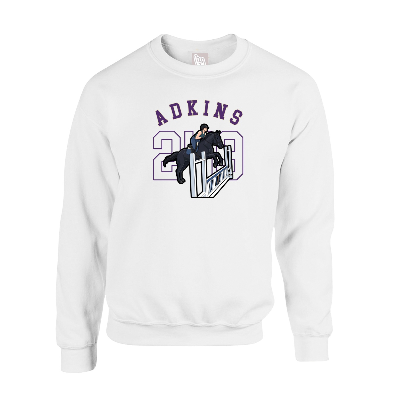 Fleece Crew — Shirsey Arch in White