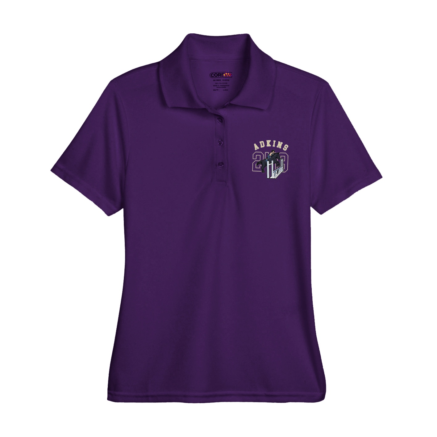 Womens Performance Polo — Shirsey Arch in Purple