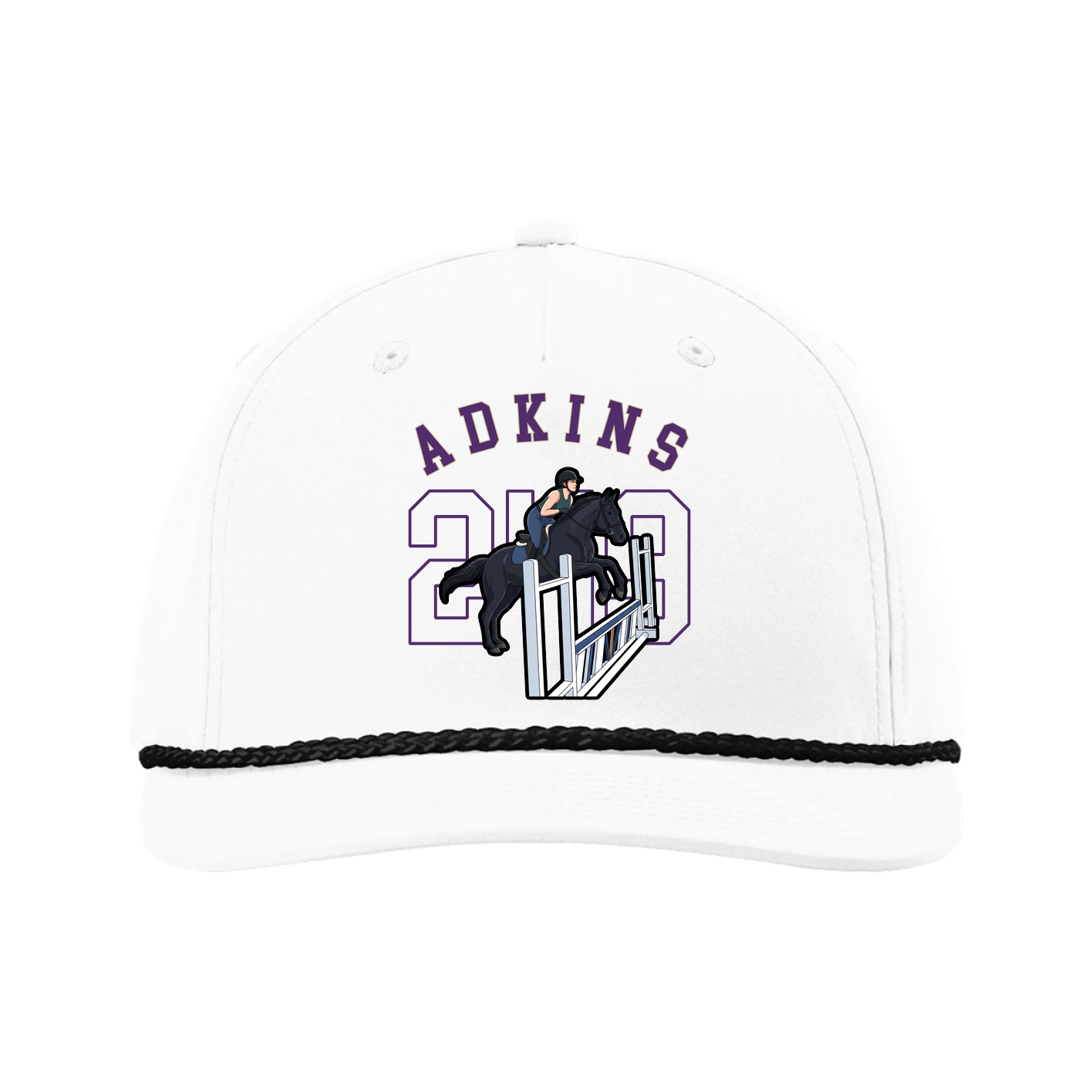 Five-Panel Classic Rope Cap — Shirsey Arch in White