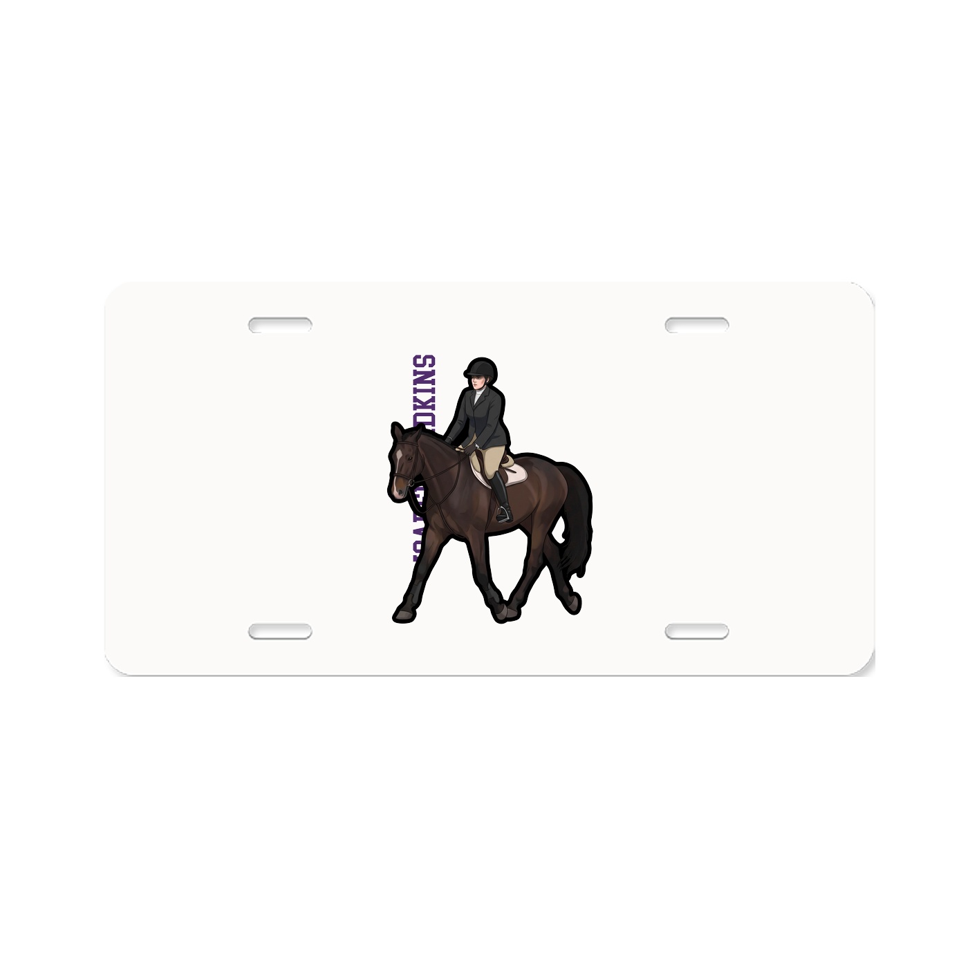 License Plate — Name Vertical in Classic
