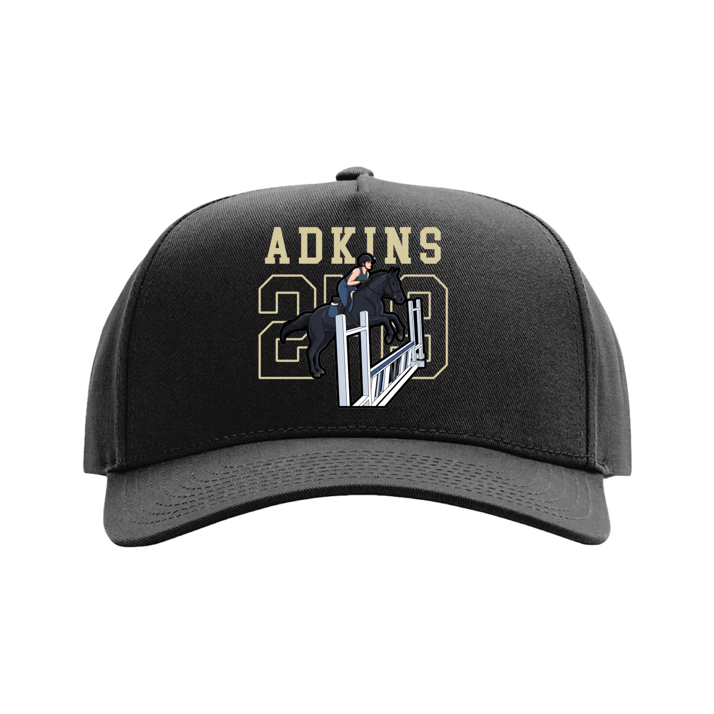 Full Fabric Five-Panel Champ Cap — Shirsey in Black