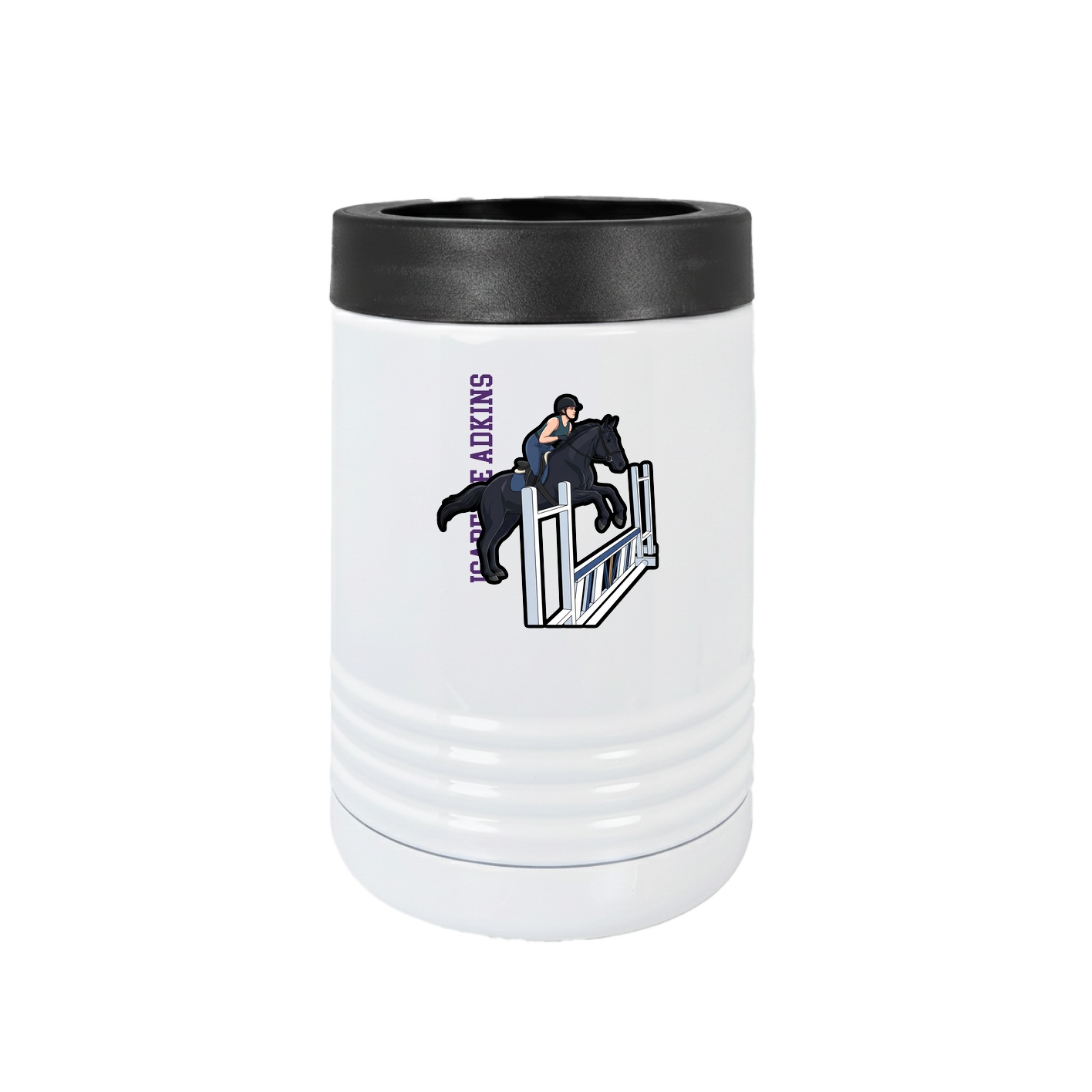 Beverage Holder — Name Vertical in White