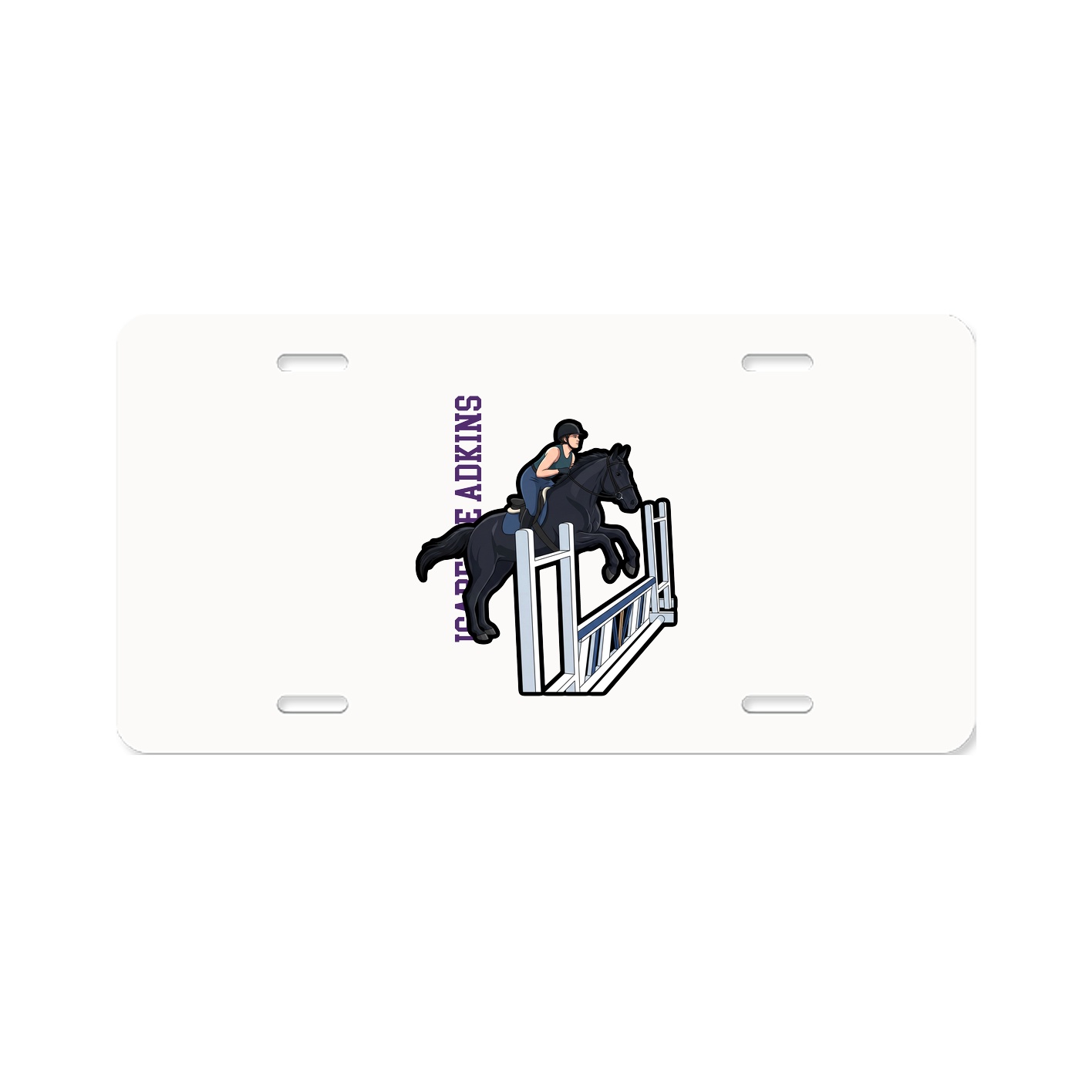 License Plate — Name Vertical in Classic