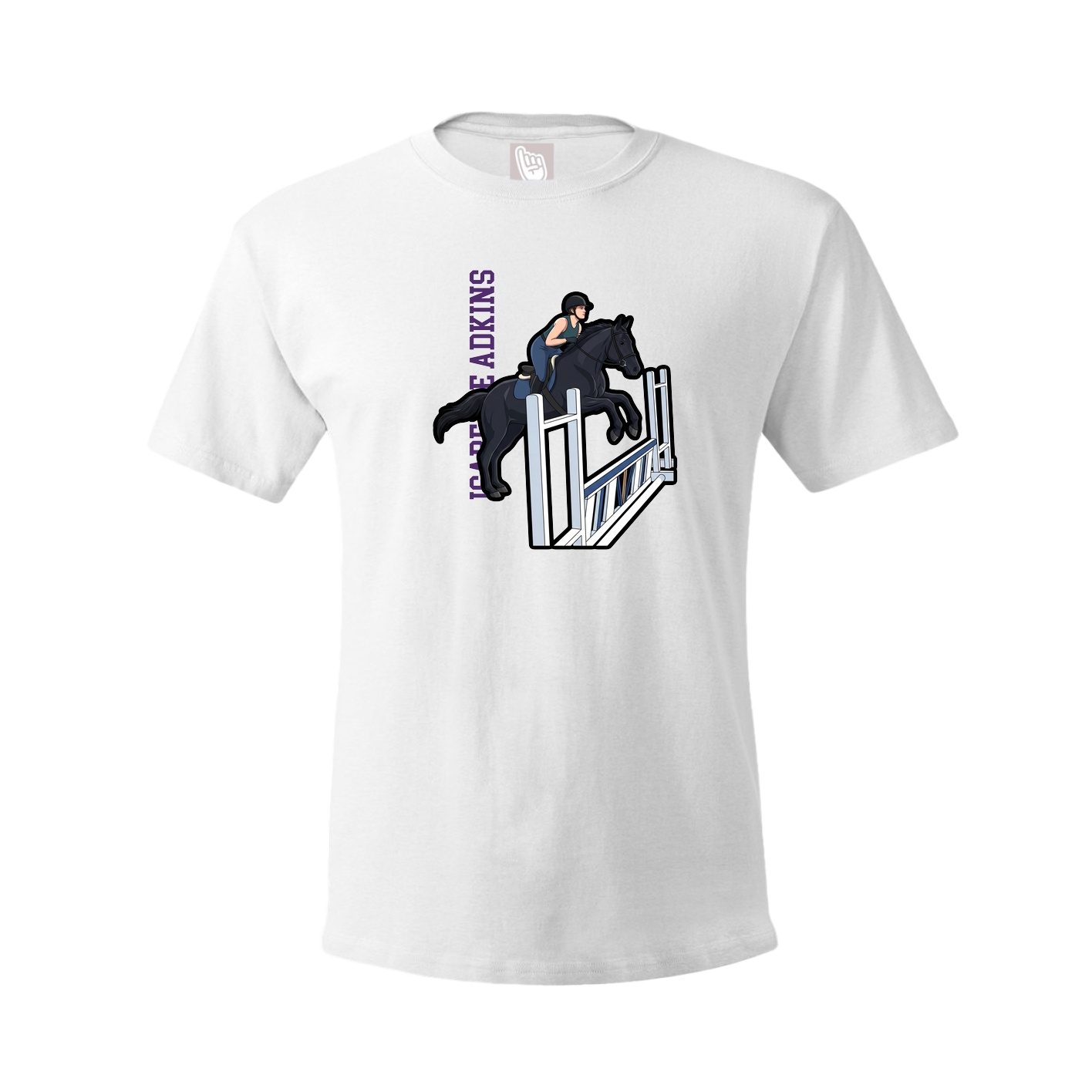 Youth Tee — Name Vertical in White