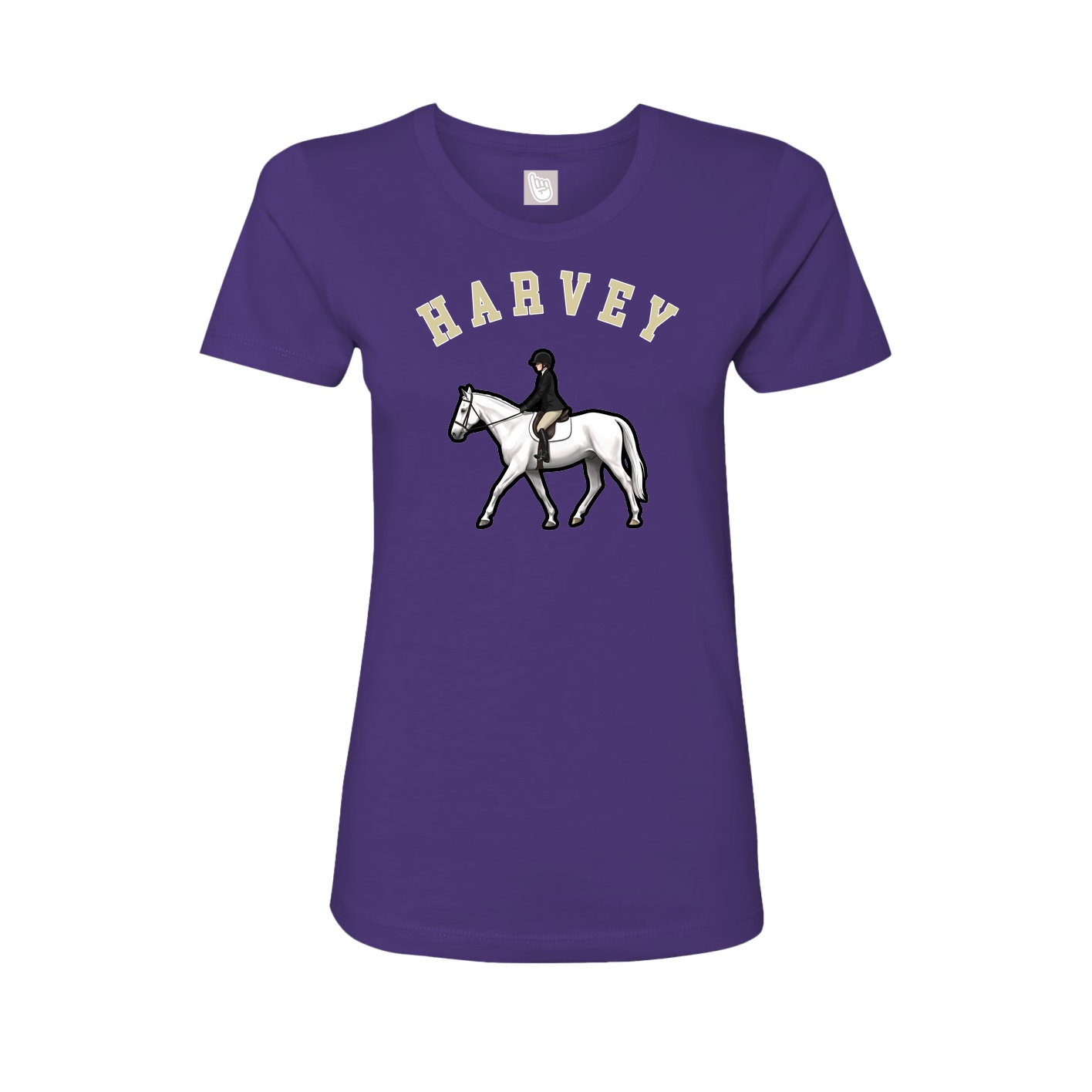 Fitted Women's Tee — Shirsey Arch in Purple
